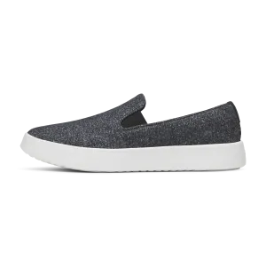 Comfy Everyday Men's Wool Cruiser Slip On - Dark Grey (Light Grey Sole)