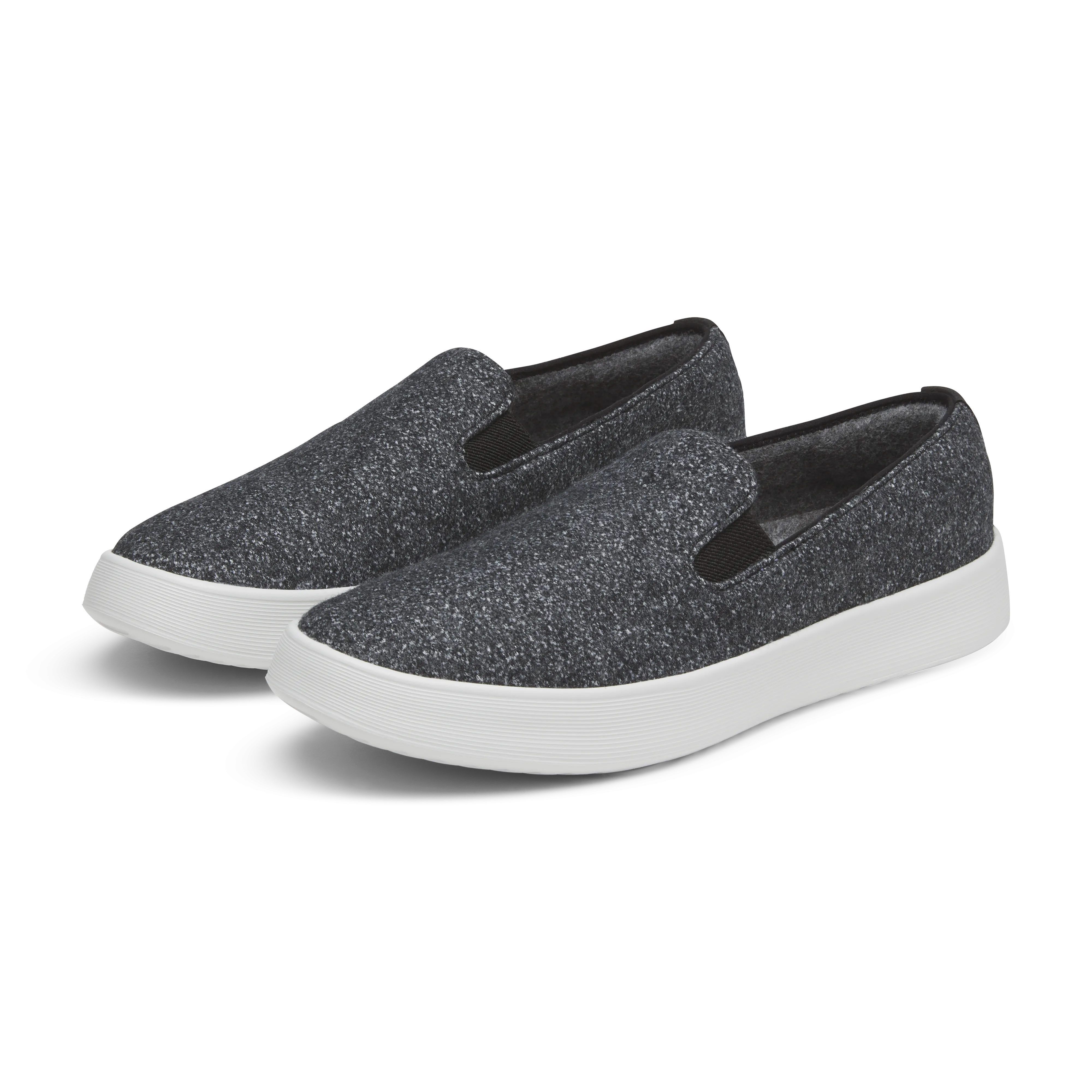 Impact absorption Rugged Comfort Men's Wool Cruiser Slip On - Dark Grey (Light Grey Sole)