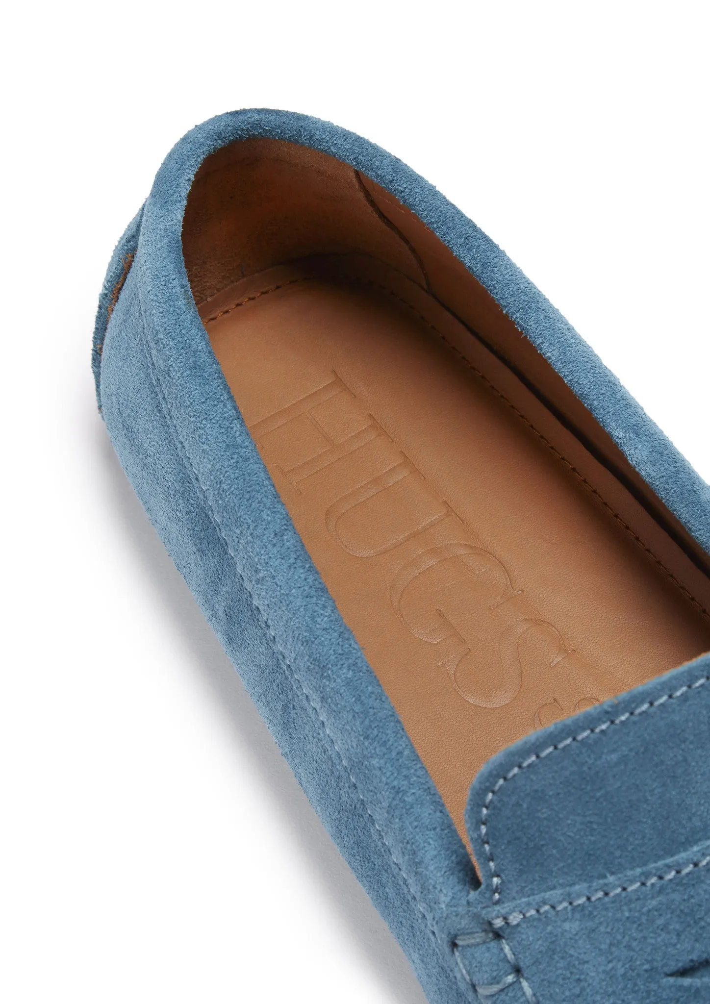 Penny Driving Loafers, petrol blue suede True Walk Fashionable Flats