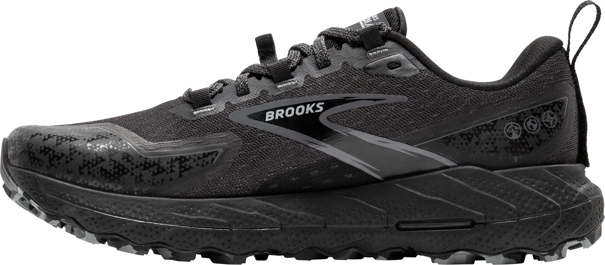 Brooks Cascadia 18 Mens Trail Running Shoes - Black Reinforced toe