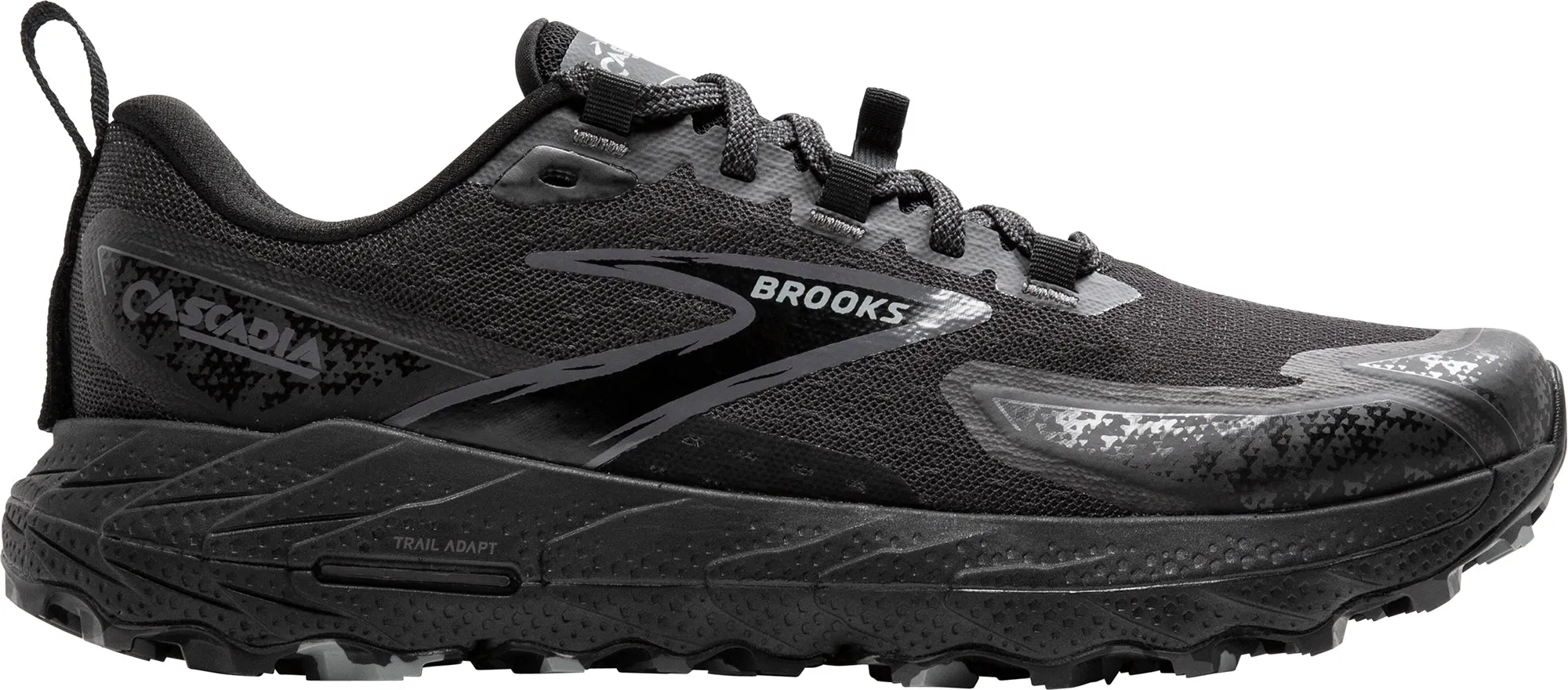 Dust Guard Easy Flow Brooks Cascadia 18 Mens Trail Running Shoes - Black