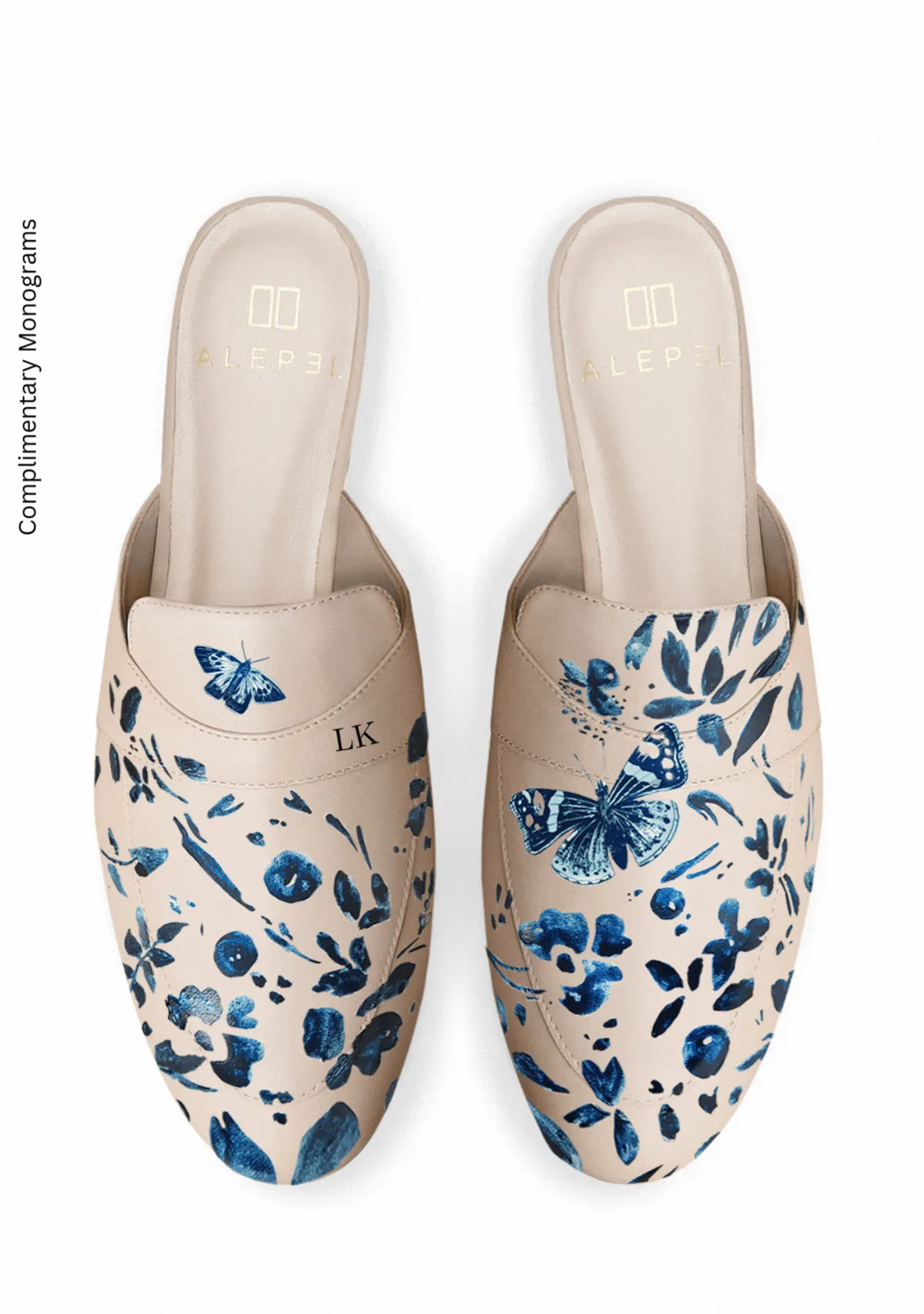Denim Butterfly Beige Mule Step Into Comfort Comfortable For Cross Training