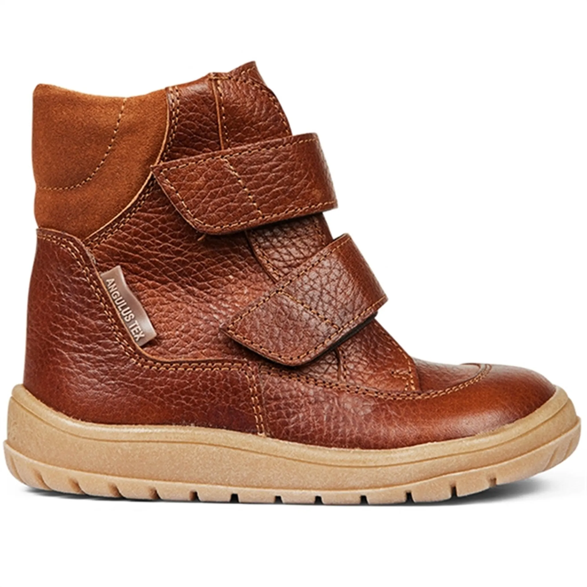 Snow Trekking Winter Snow Snow Grip Angulus Tex-Boots With Velcro Cognac/Cognac
