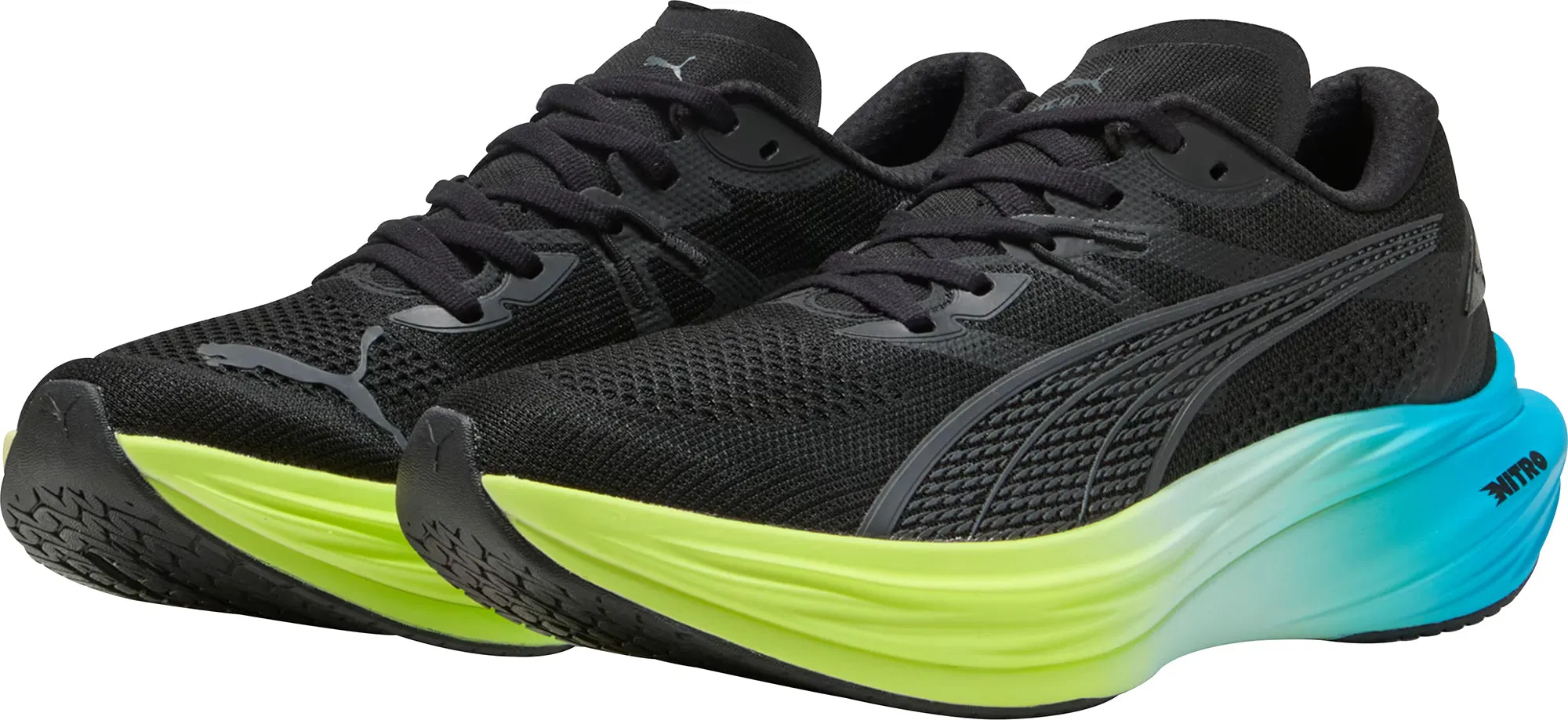 Vintage Love Foam Lining Standing Workers Puma Deviate Nitro 3 Mens Running Shoes - Black