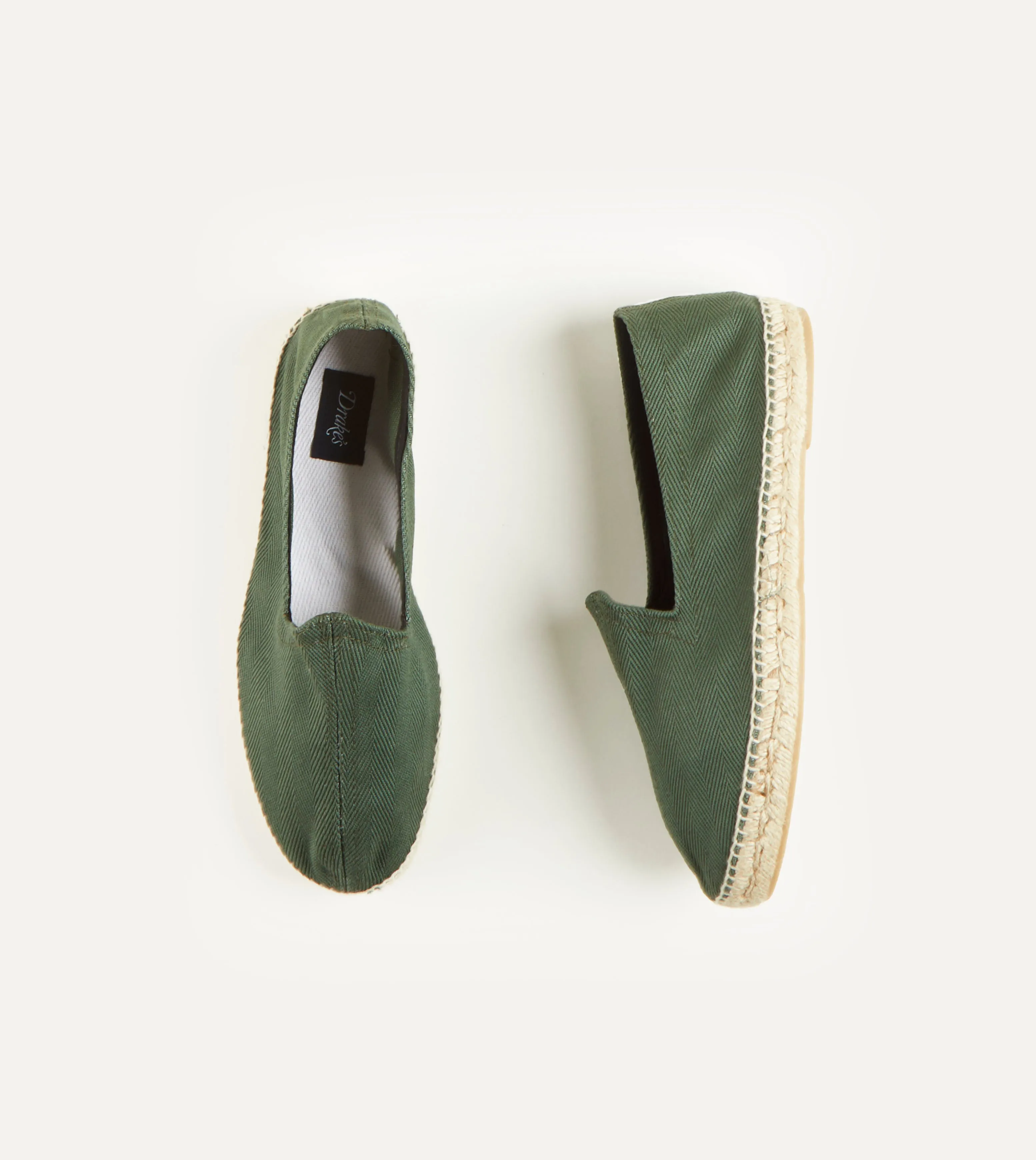 Air Boost Stable construction Green Herringbone Cotton Espadrilles