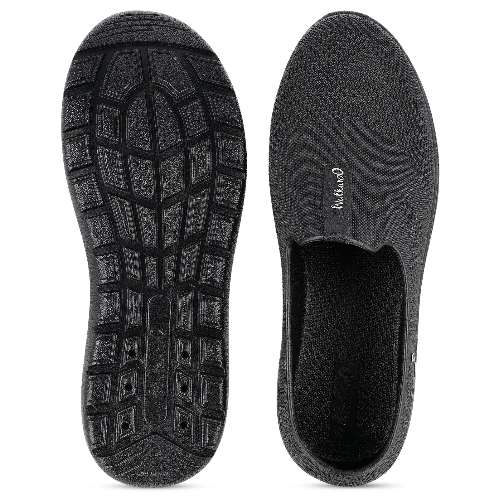 Footwear Comfort Walk Relaxed Slip Men's Slip-On Rain Shoes - WC4713 Black