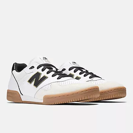 Ergonomic Design Modern Look New Balance Numeric Tom Knox 600 Shoes - White/Black/Gold