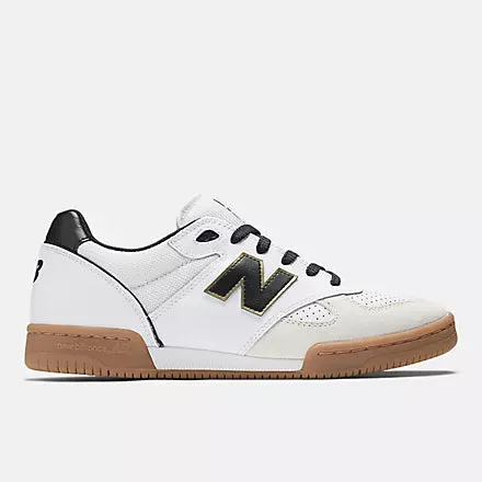 Flexible Support New Balance Numeric Tom Knox 600 Shoes - White/Black/Gold