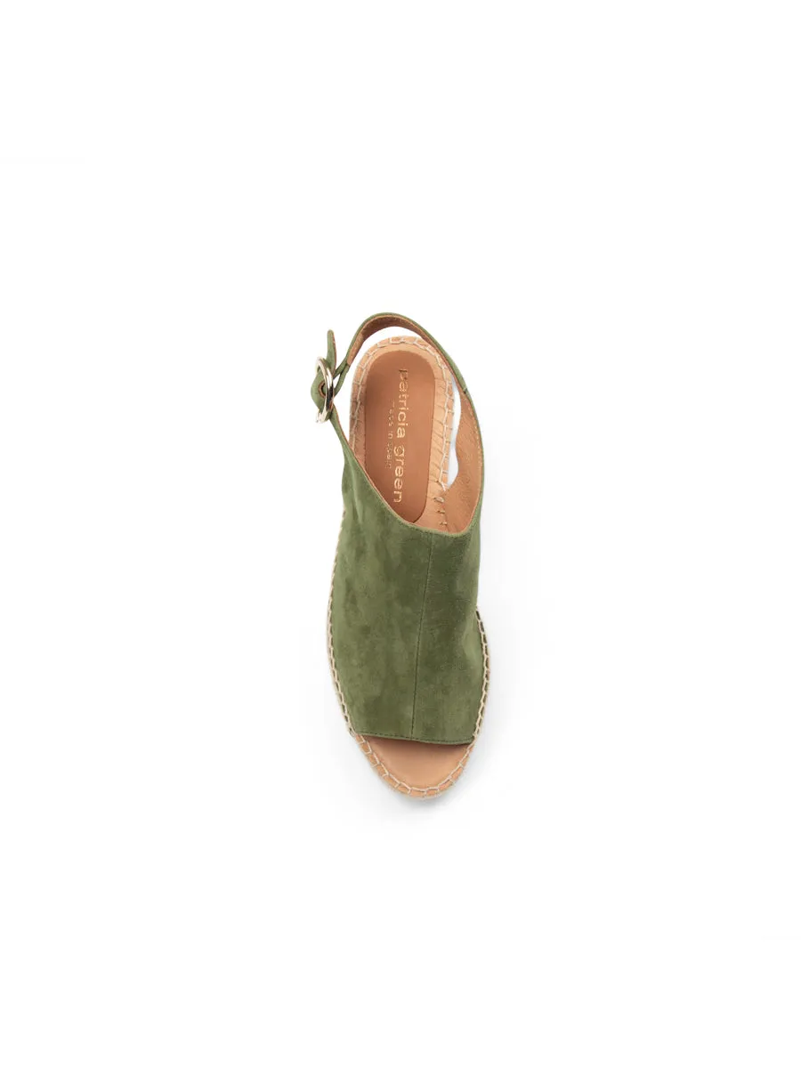 Slip-On Comfort Stella Peep Toe Espadrille with Buckle