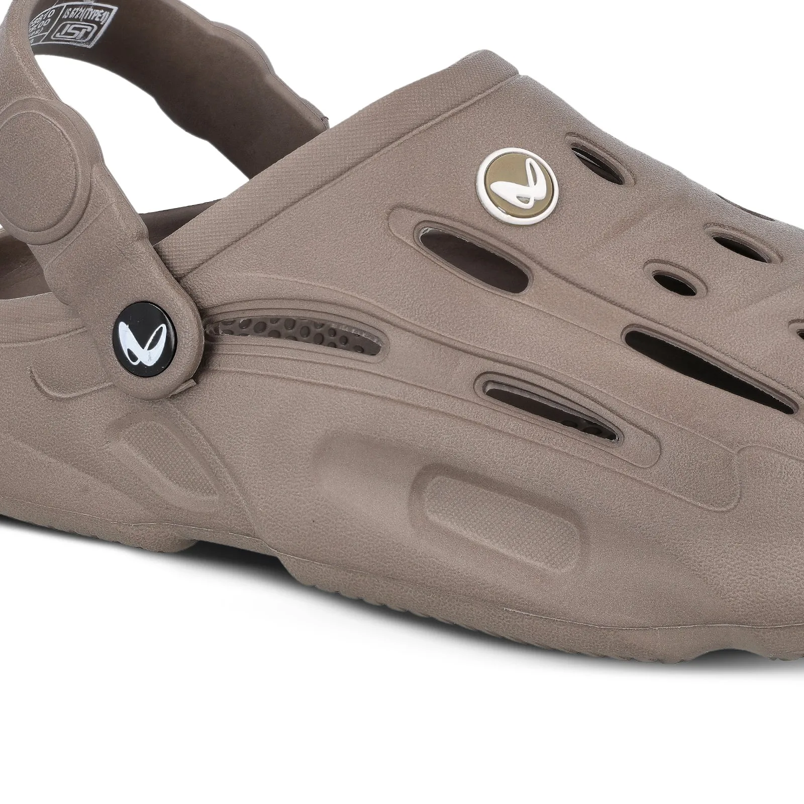 Men's Clogs  - WC8810 Dark Greige Comfy Open-toe Shoes