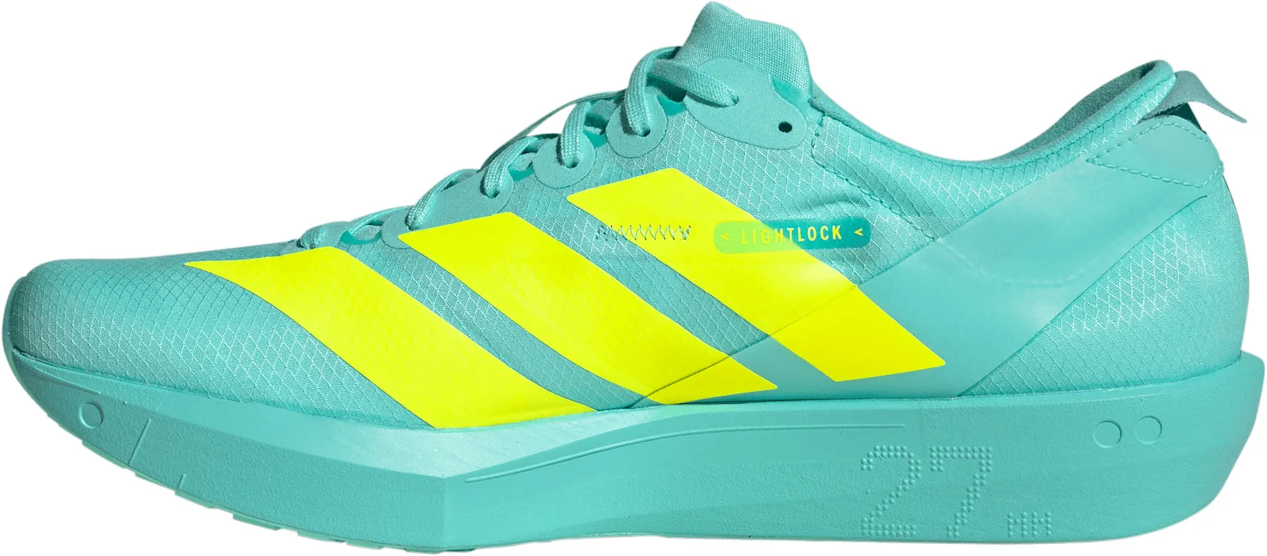adidas Adizero Adios 9 Mens Running Shoes - Green Low Profile