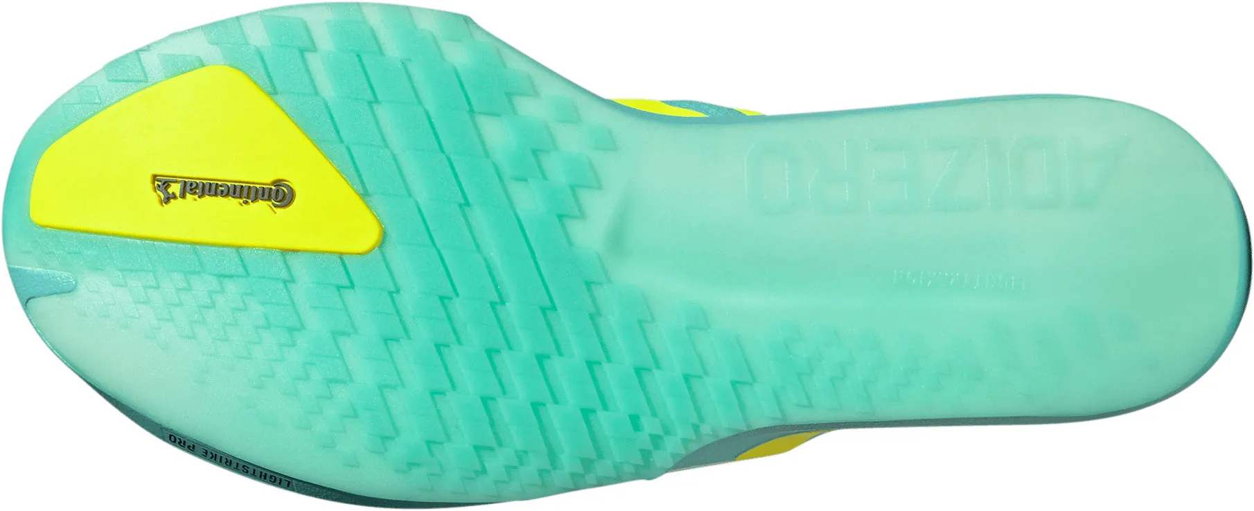 adidas Adizero Adios 9 Mens Running Shoes - Green Elastic laces Yoga Base