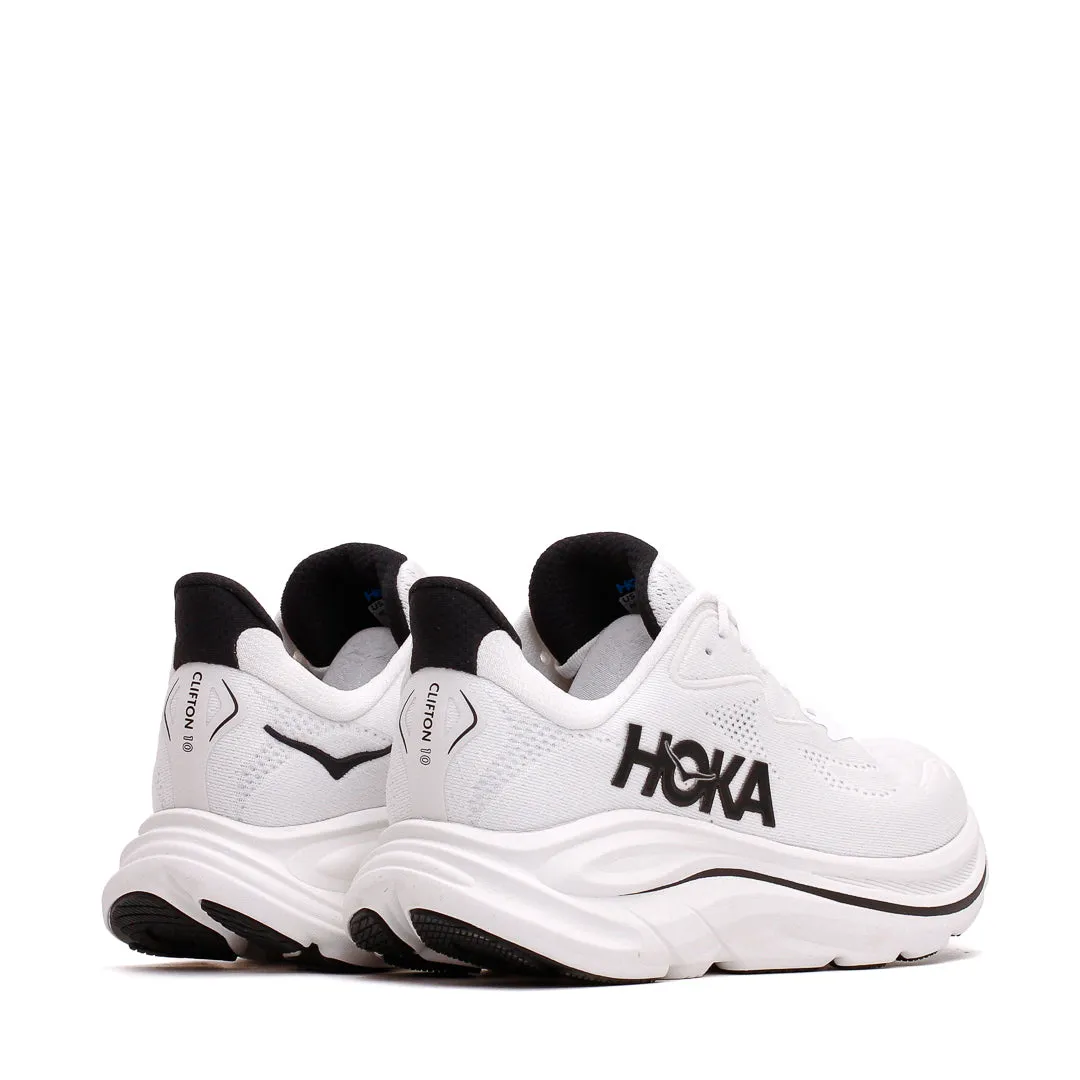 Hoka One One Men Clifton 10 White Black 1162030-WBLC Ice Guard Quick Fit