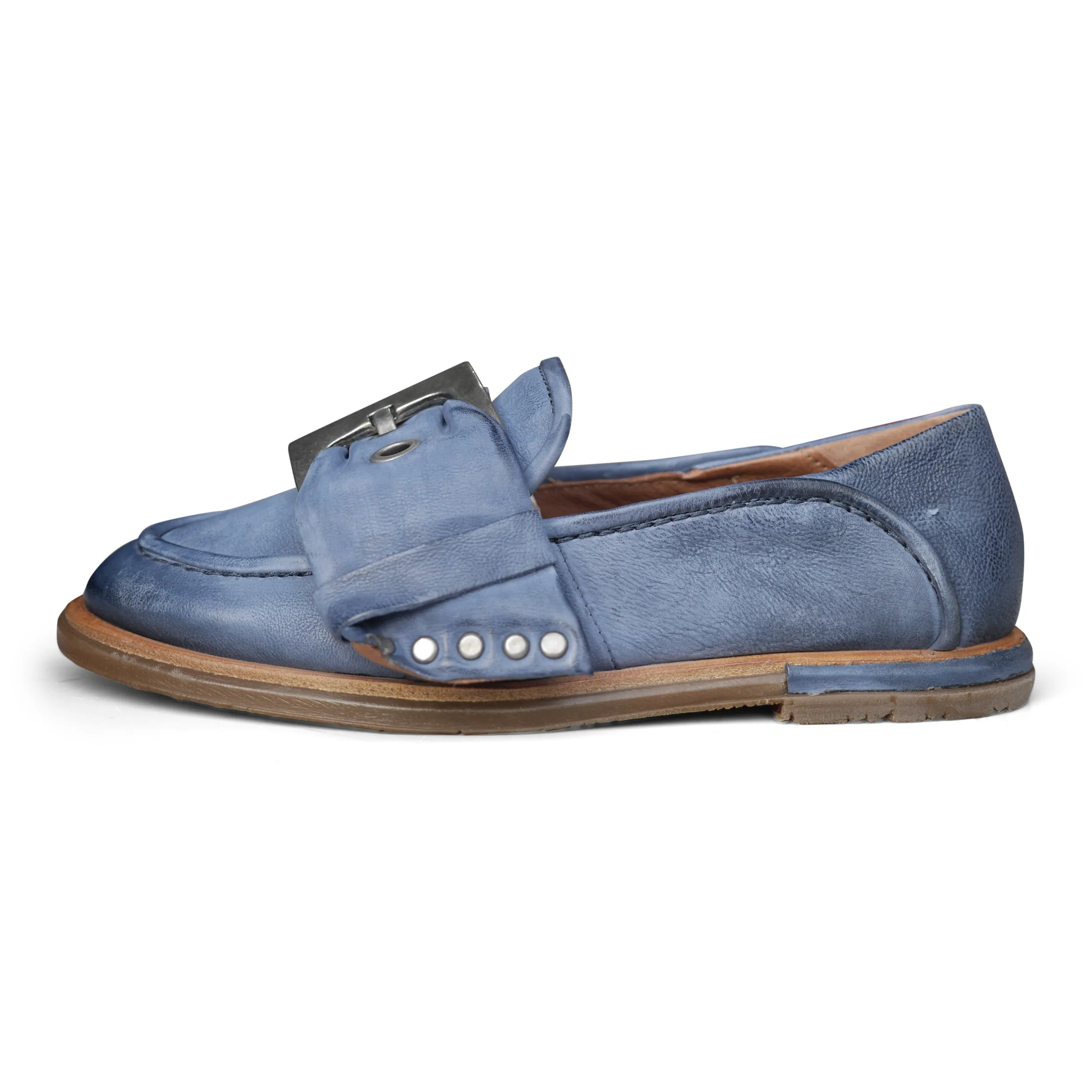 Street Pace Daily Routine A74105 - Blue Buckled Loafer