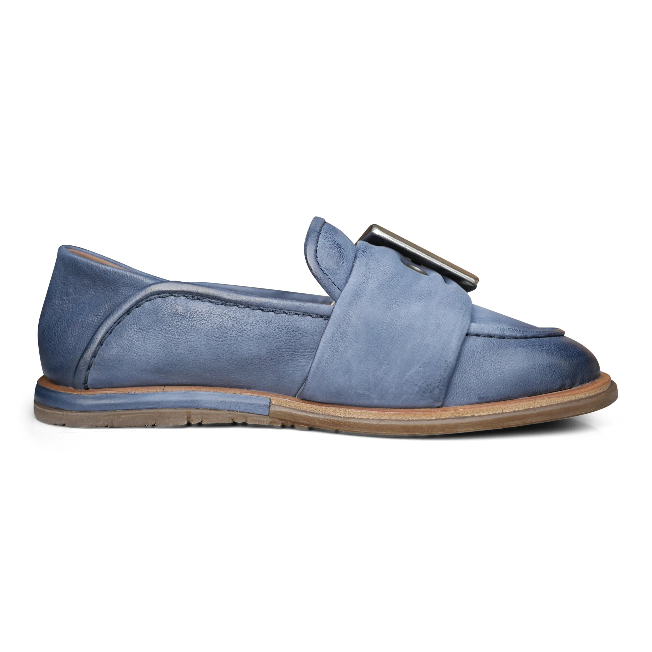 Path Smooth Plus Fit A74105 - Blue Buckled Loafer