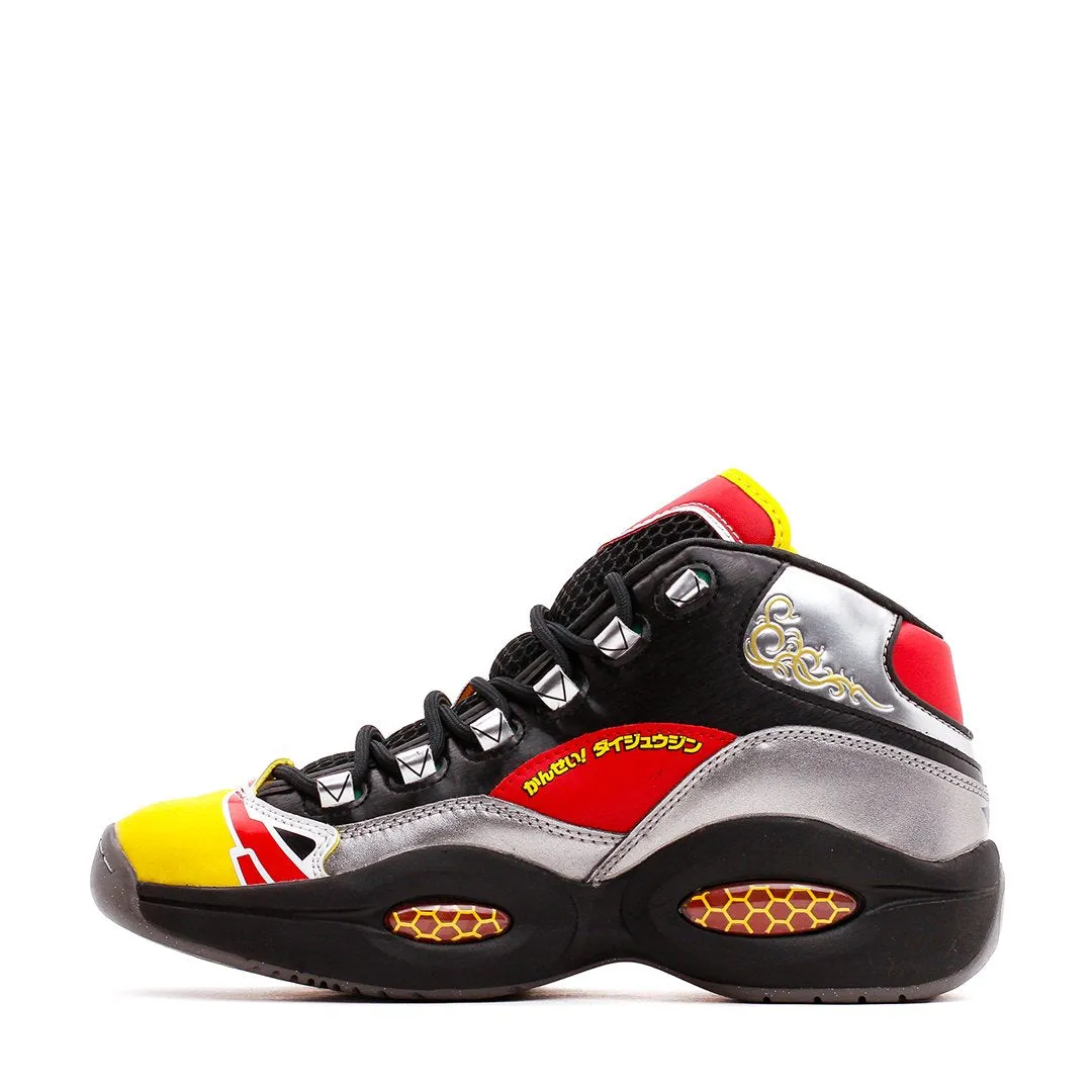 Reebok Classics Basketball Men x Power Rangers Question Mid Allen Iverson Black Silver Red GY0590 Flexibility Pro Agility Fit