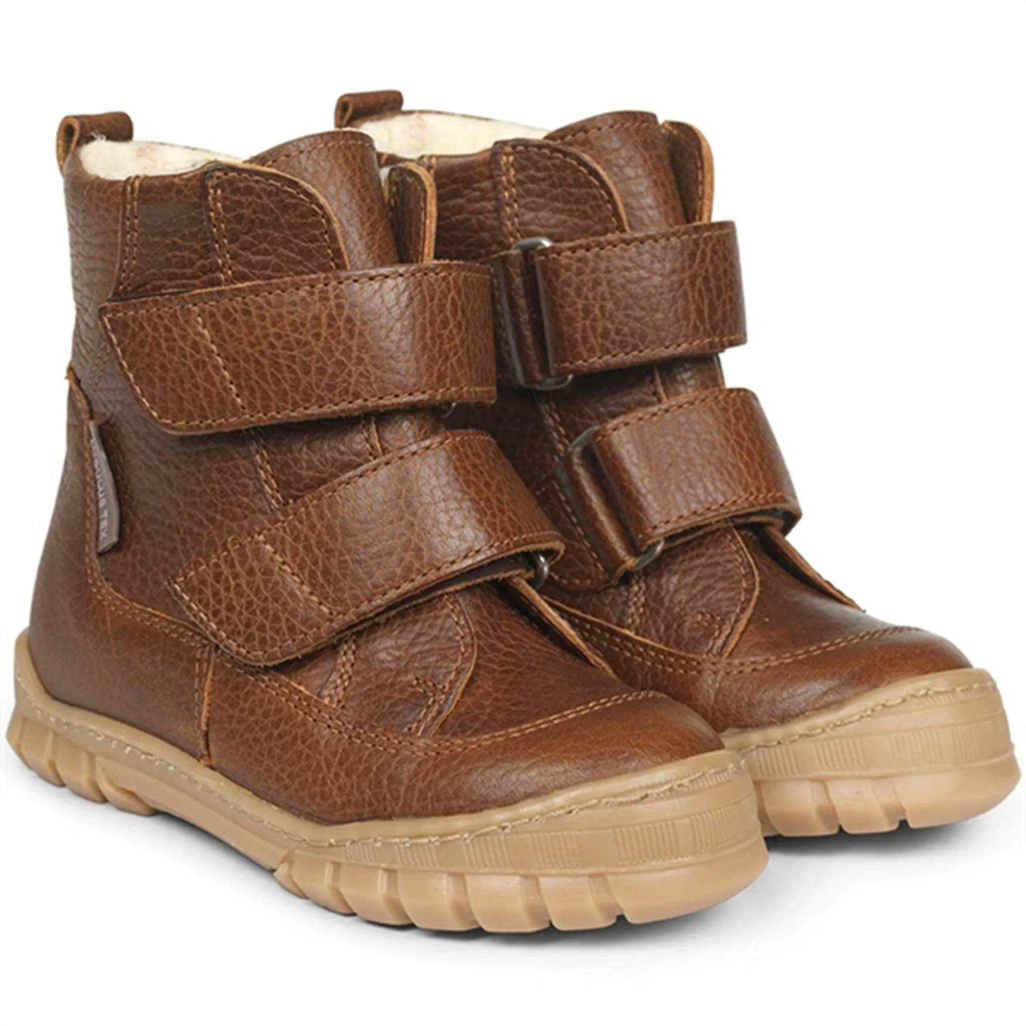 Snow Winter Mountain Trek Angulus TEX Boots w. Velcro Cognac 2115-101-2509