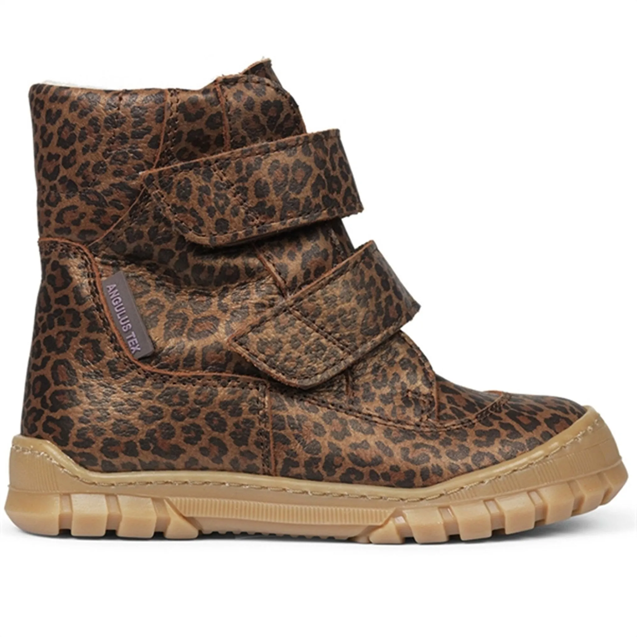 Snow Rugged Winter Snow Cold Weather Boots Angulus Tex Boots w Velcro Brown Leo