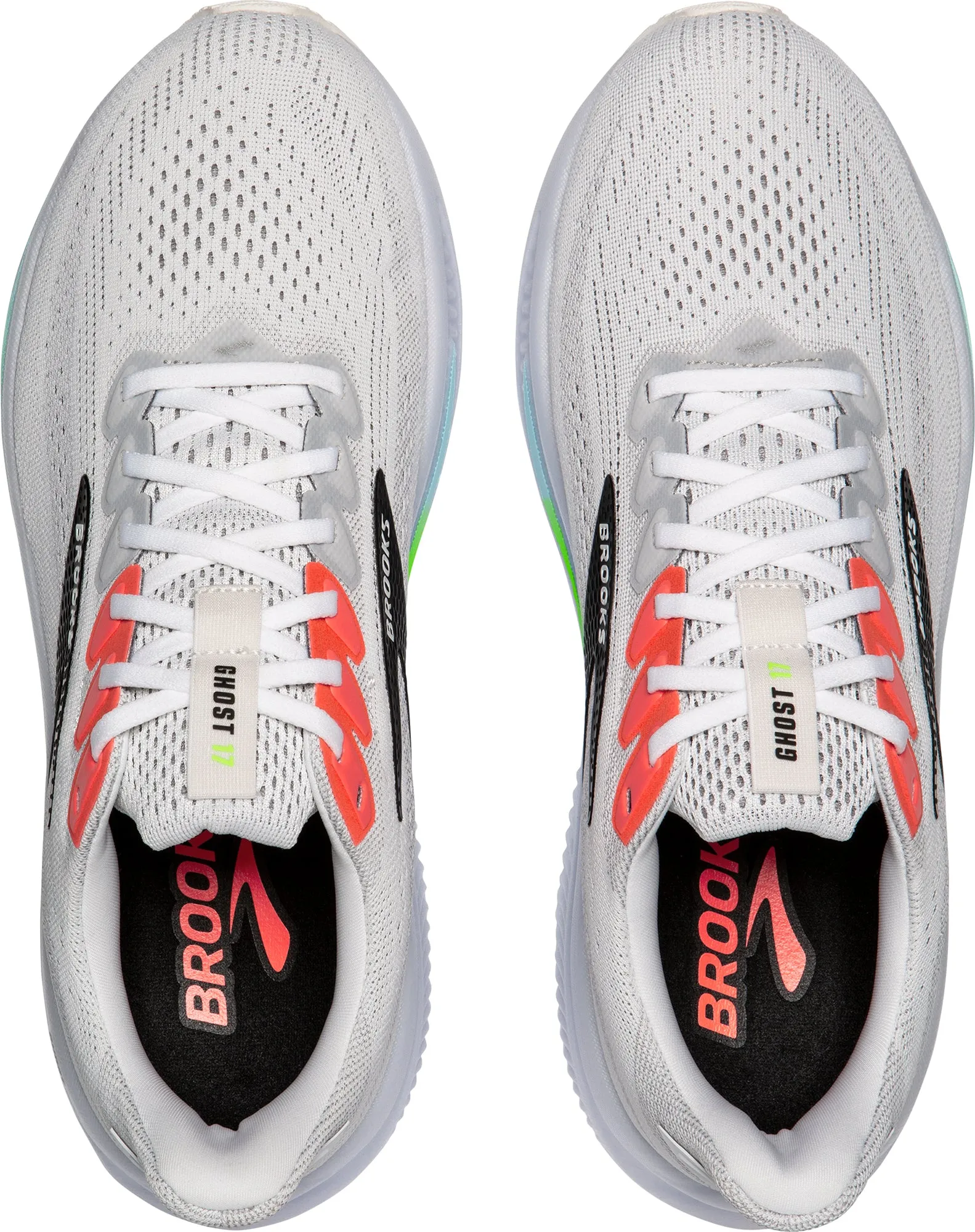 Waterproof Daily Walk Calm Mood Brooks Ghost 17 Mens Running Shoes - White