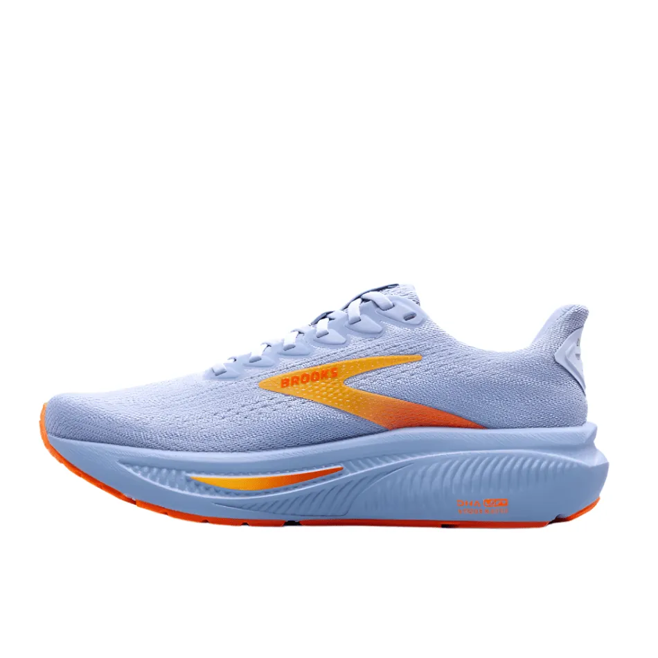 Comfortable Outsole running in solid colors Brooks Women's Ghost 17 Running Shoes in Blue Heron/White/Orange AW25