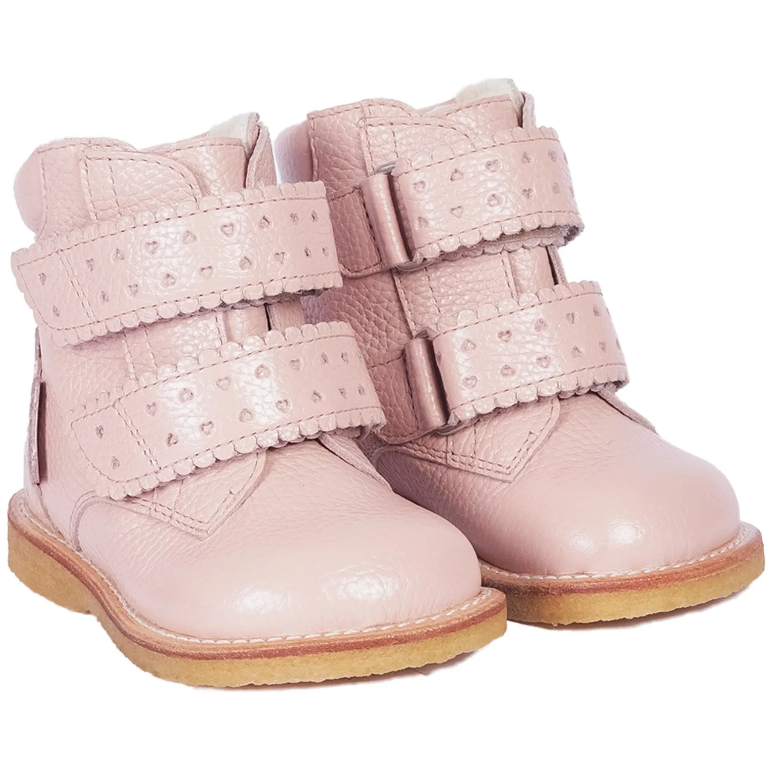 Cold Terrain Trek Cold Weather Boots Angulus Rosebud Tex-Boot With Hearts and Velcro Closure