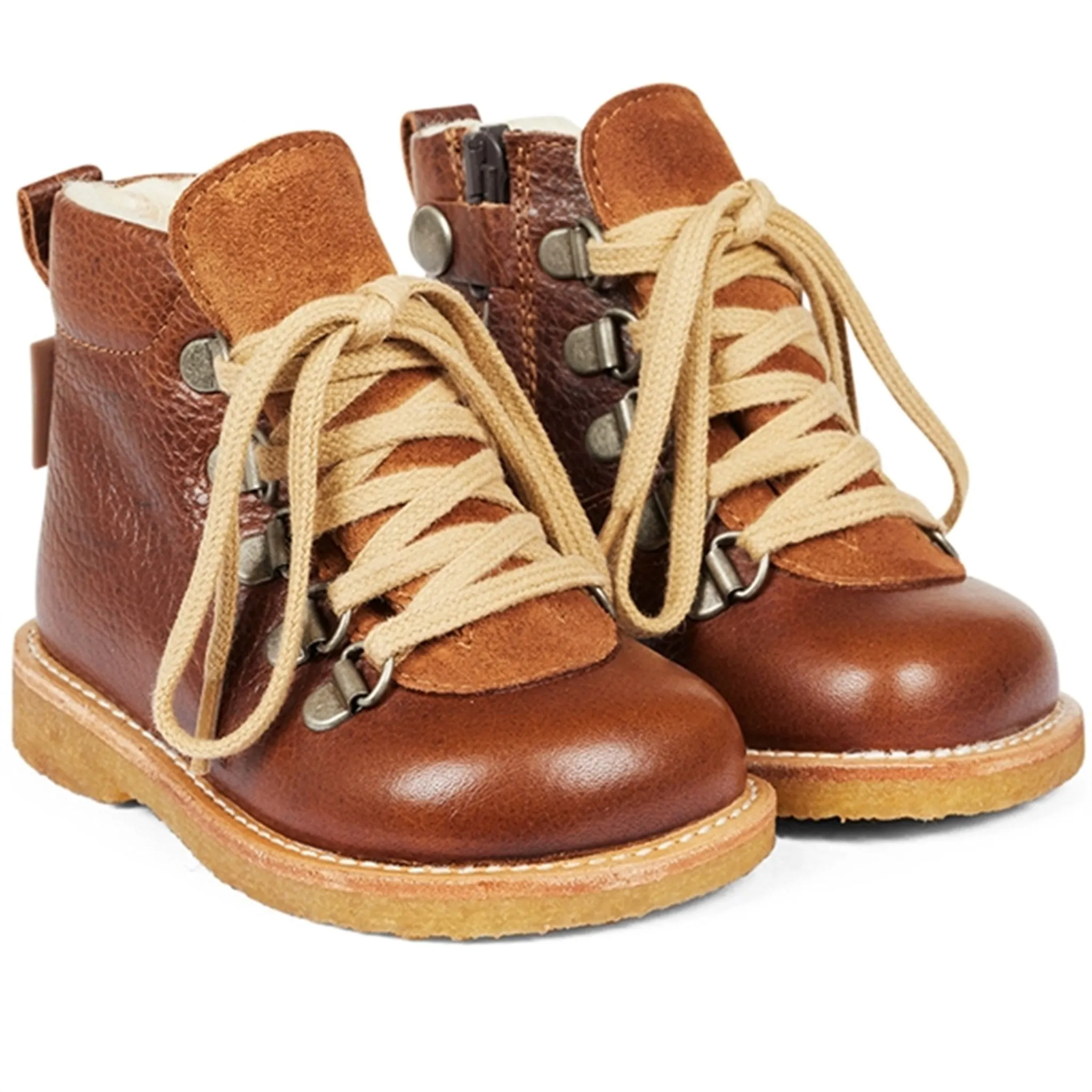 Angulus Starter Tex Boots With Lace & Zipper Cognac/Cognac Arctic Comfort Snow Ice Boots