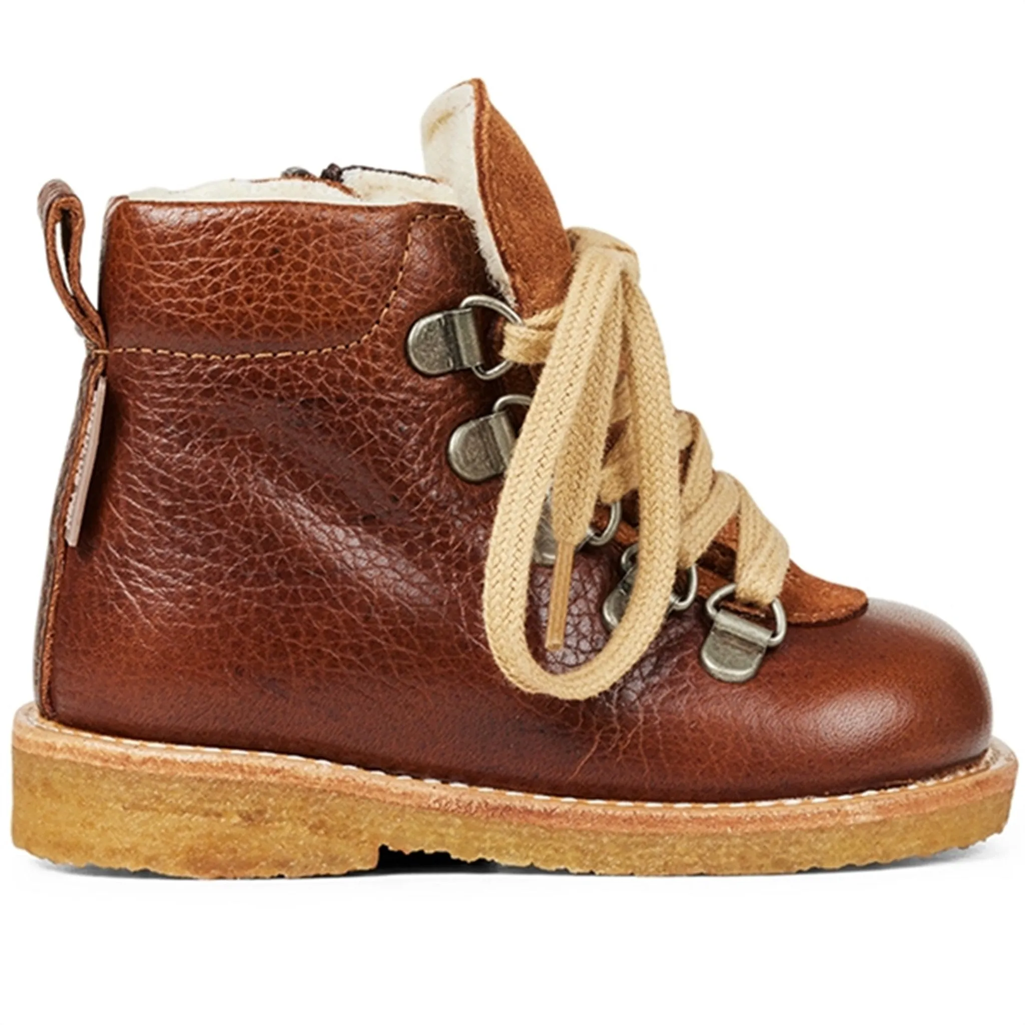 Long Winter Walks Angulus Starter Tex Boots With Lace & Zipper Cognac/Cognac