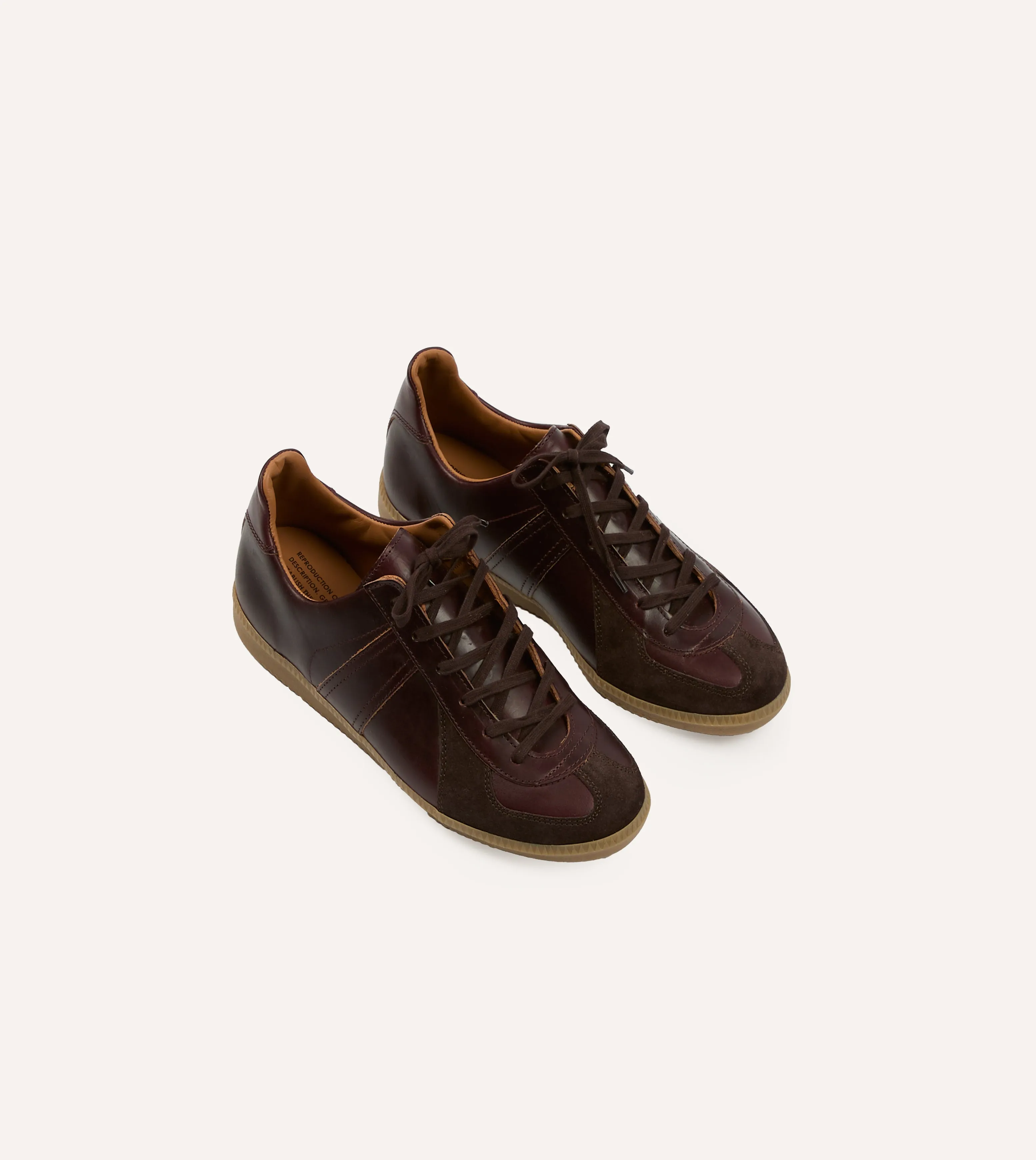 Shine Silver Flexible Reproduction of Found Brown Germany Military Trainer