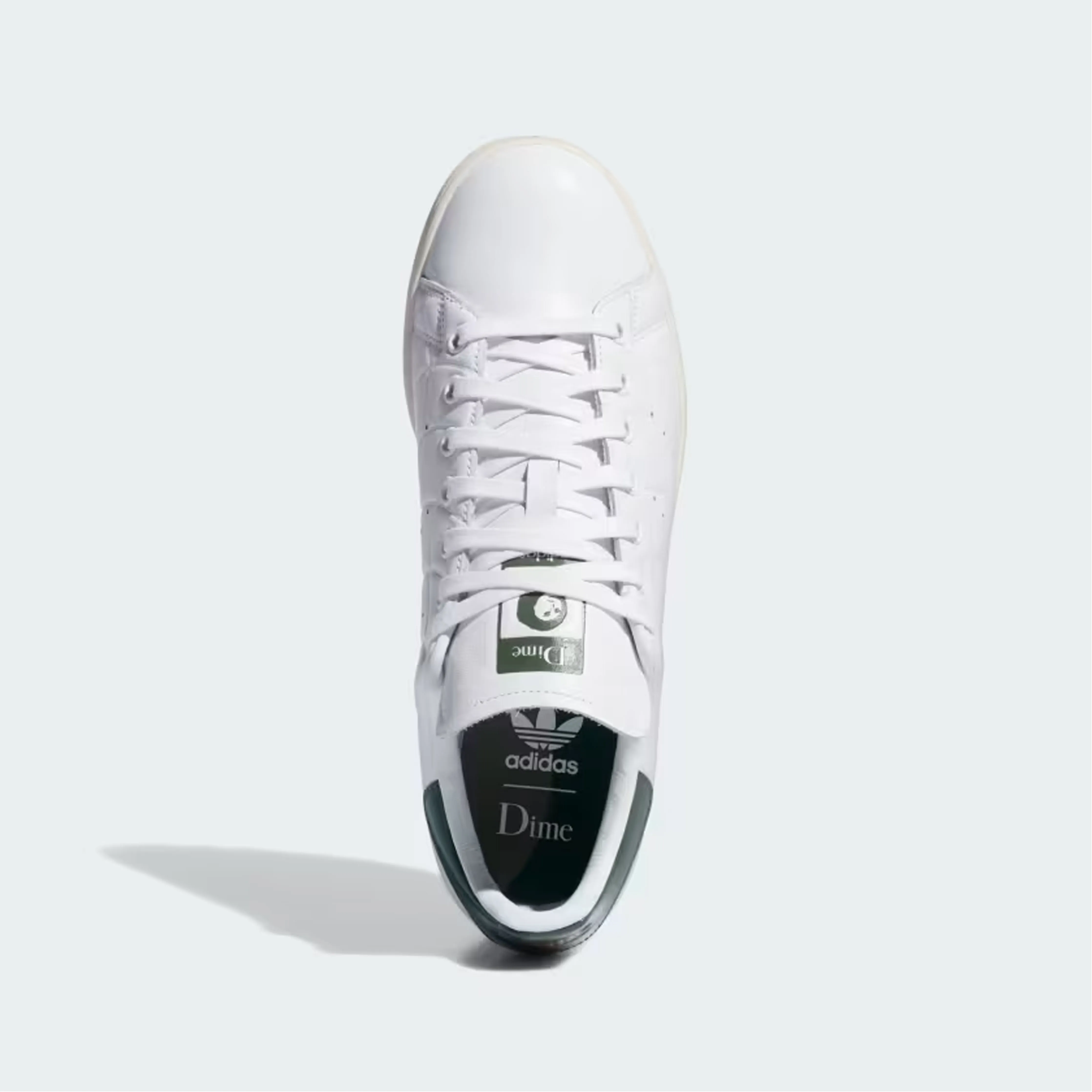 Toe Bumper Grip Performance Fit Adidas Skateboarding X Dime Stan Smith Skate Shoes - Cloud White / Collegiate Green / Green Oxide