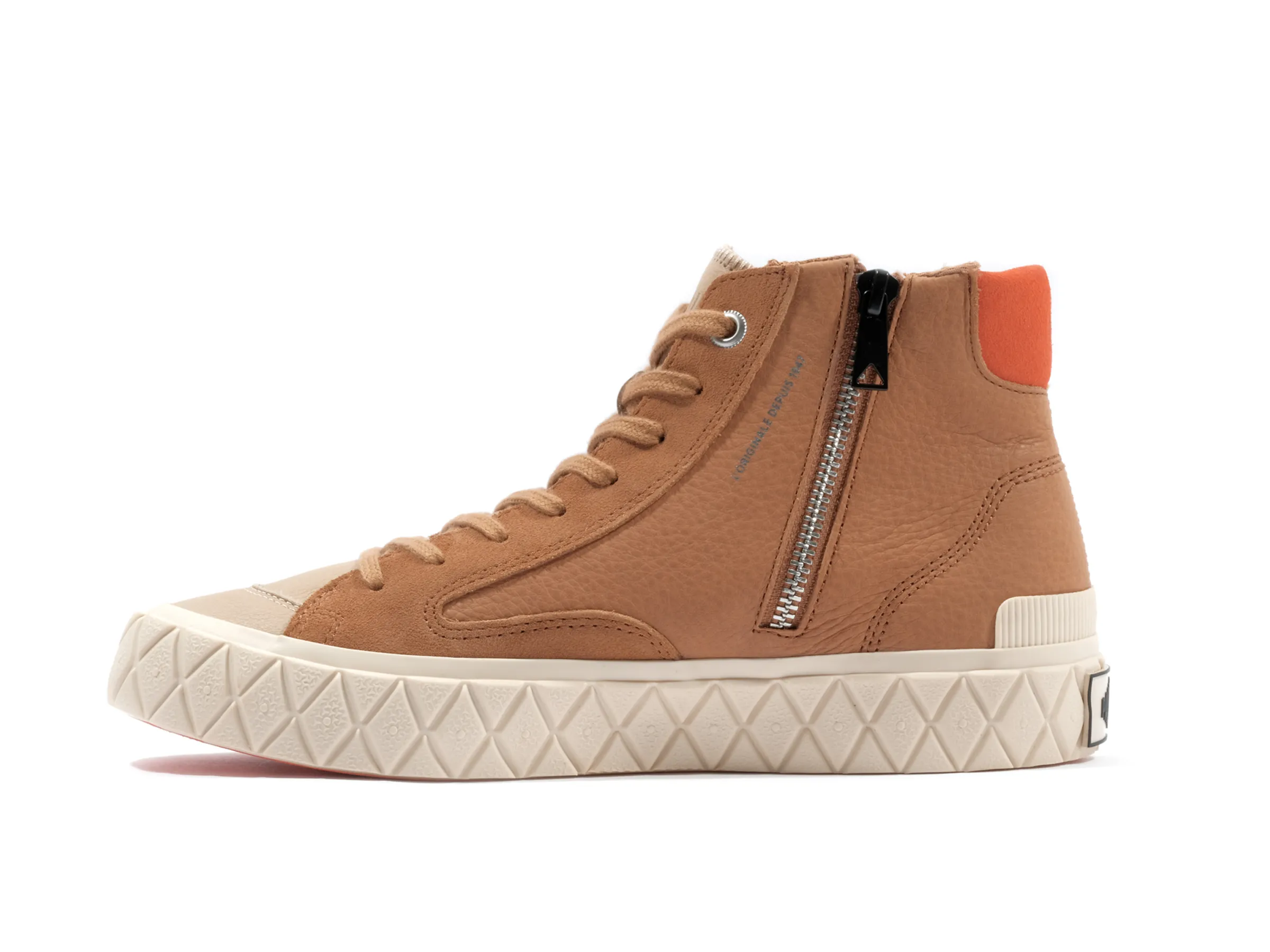 74320-239-M | PALLA ACE CHUKKA SUEDE | DR BWN/FIRECRACK Knitted Warm water proof