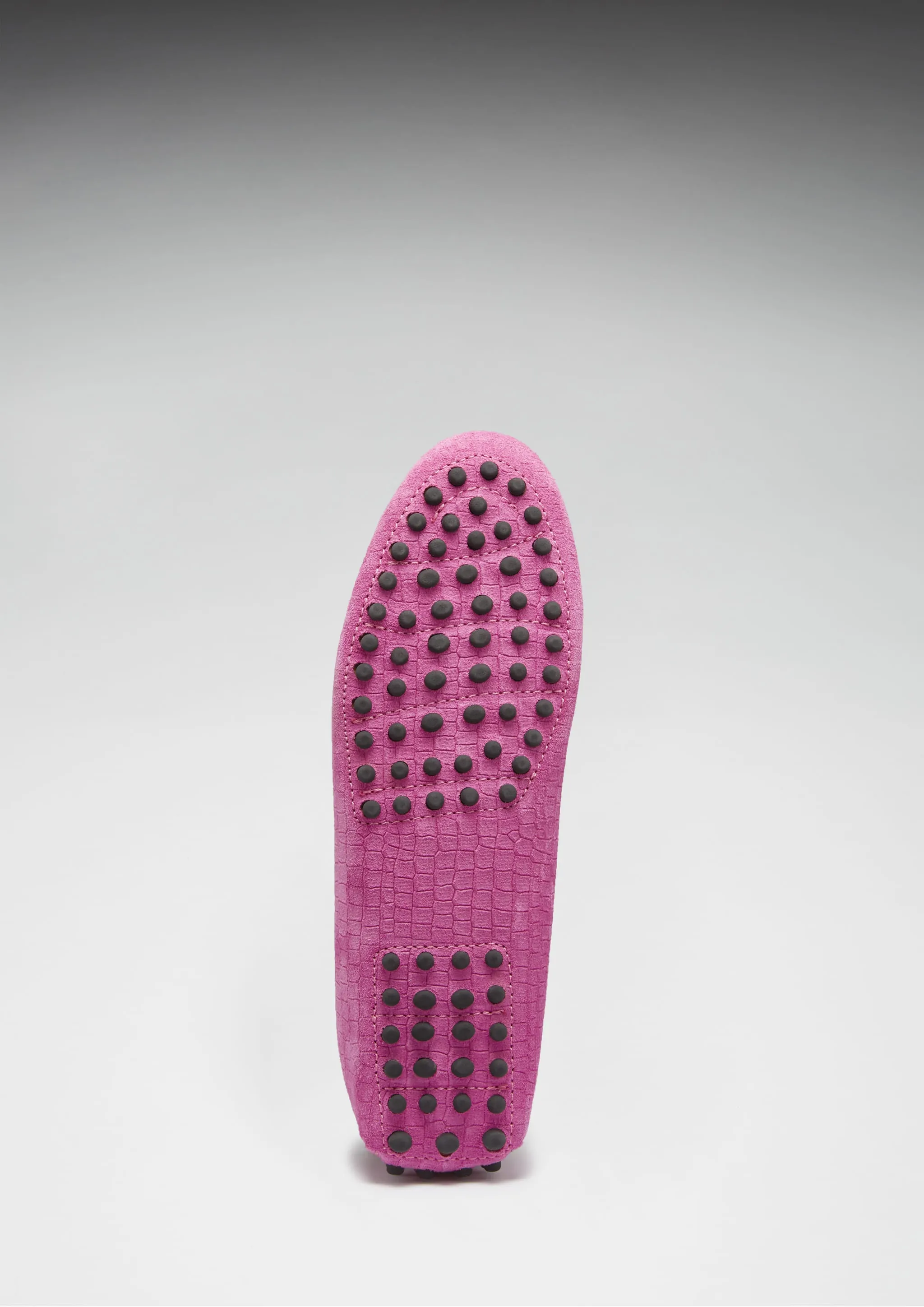 Women's Tasselled Driving Loafers, pink embossed suede Sure Lane Urban Dash