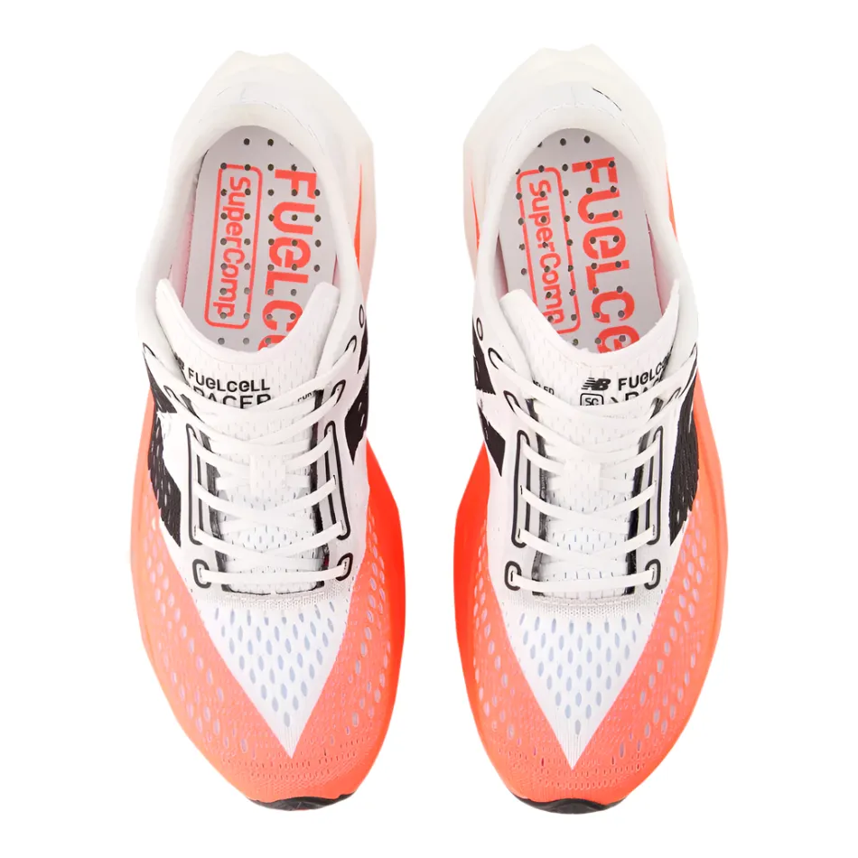 perforated - upper shoes modern shoes New Balance Men's Fuelcell Supercomp Pacer v2 Running Shoes in Urgent Red/White/Black AW25