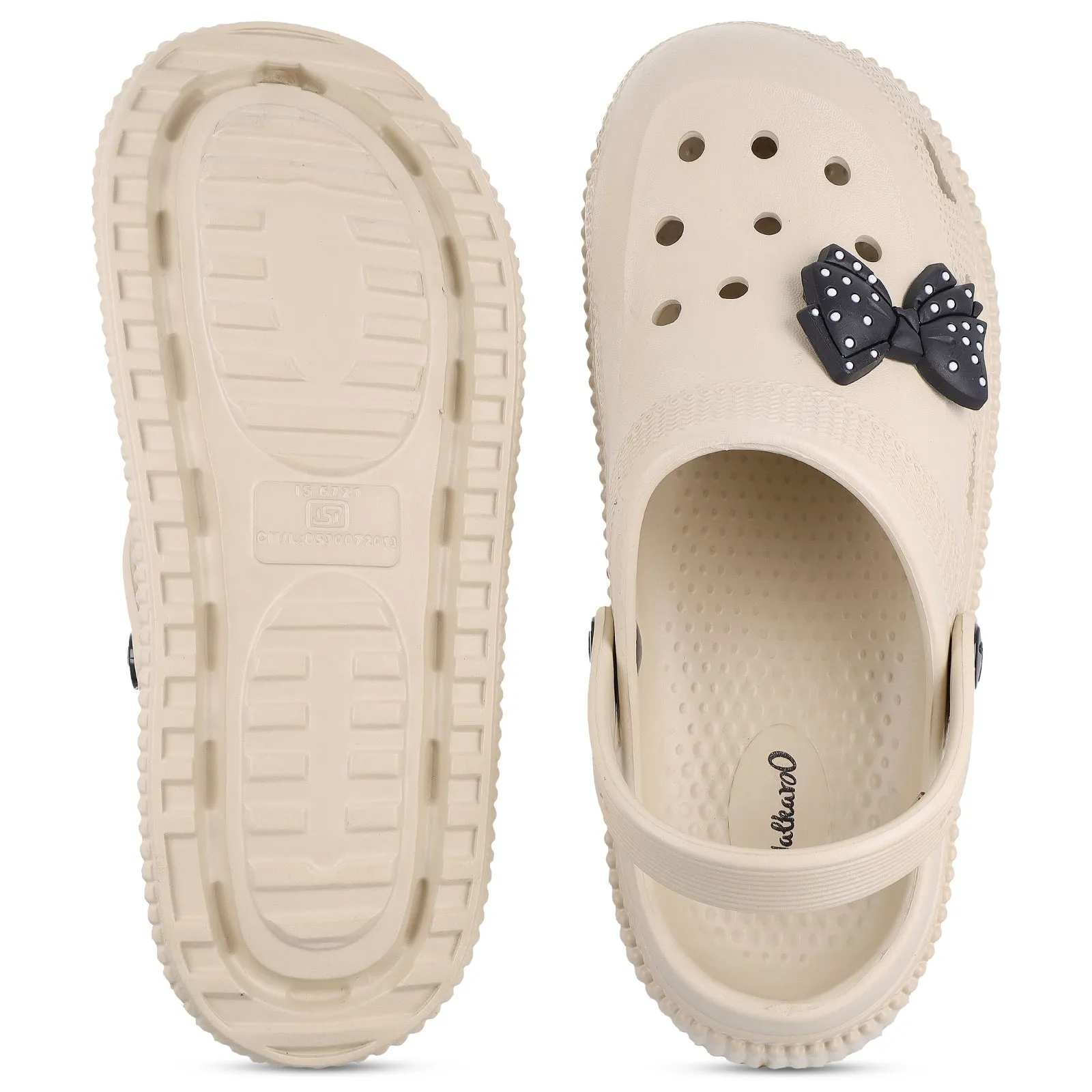 Women's Clogs  - WC8953 Cream morning run Non-Slip Sole