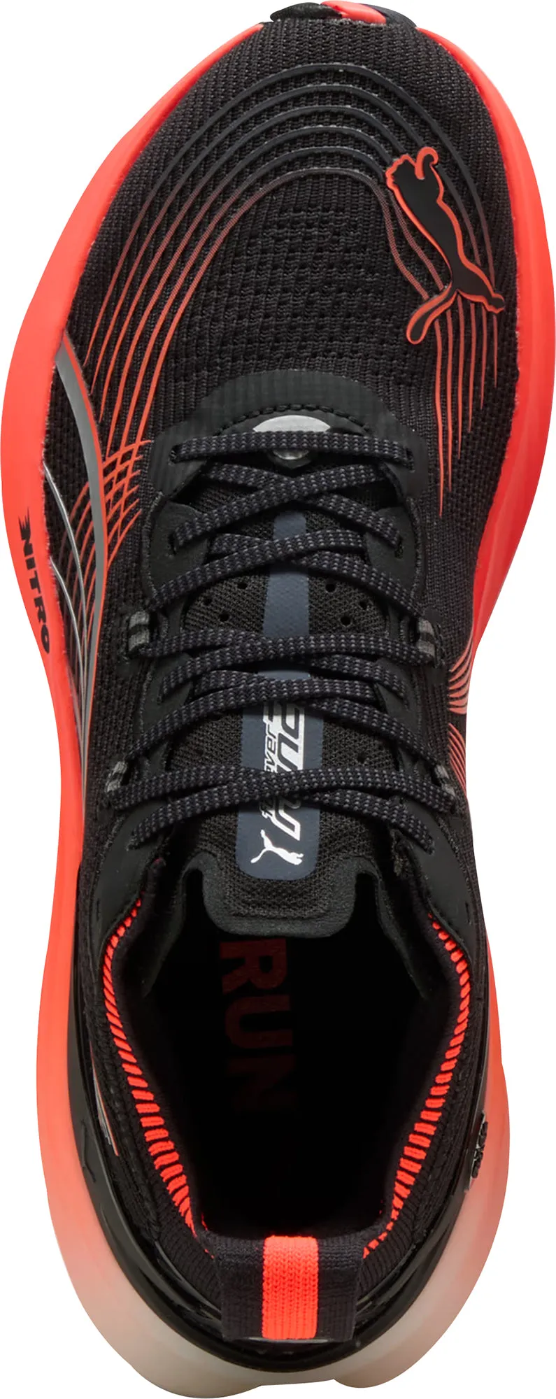 Puma ForeverRun Nitro 2 Mens Running Shoes - Black Flexible Fit Frequent Travelers Earth Base