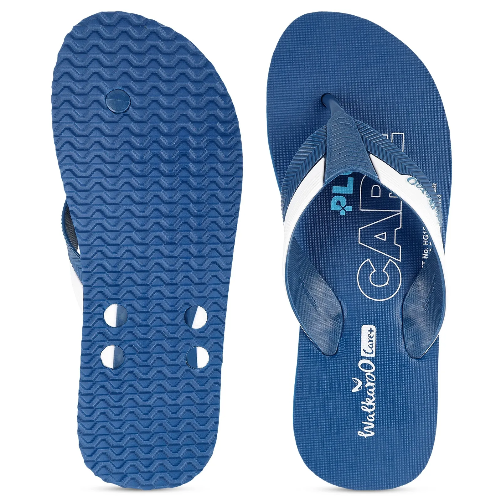 Men's Hawai Slippers - HG153 Teal Blue White Sunny Style
