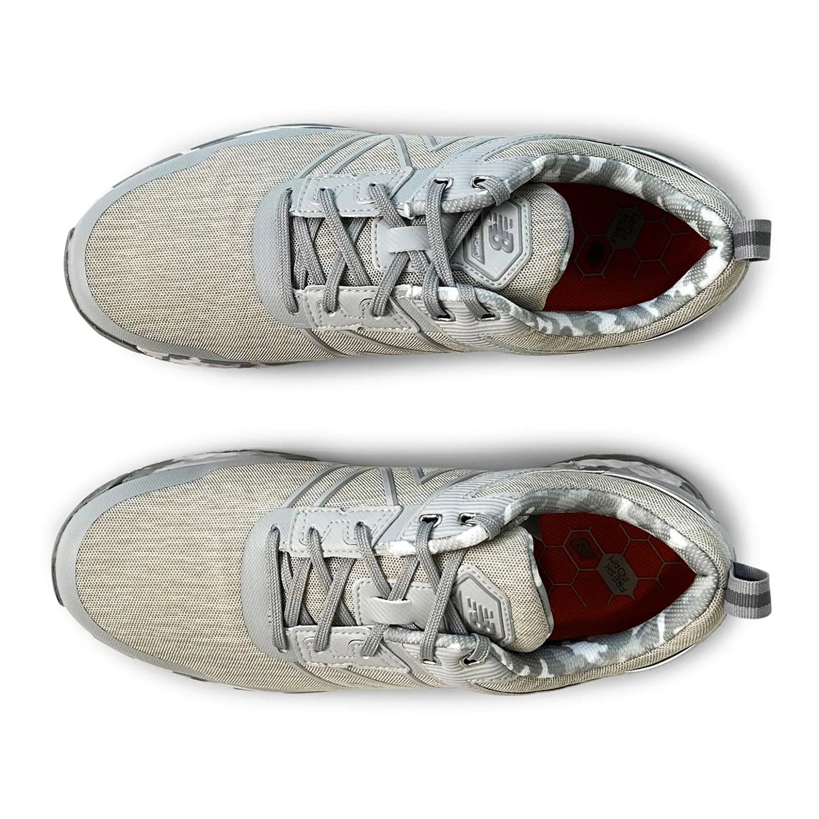 Track Precision Stain Resistant New Balance Ltd Edition Camo Mens Fresh Foam Contend Golf Shoe - LIGHT GREY