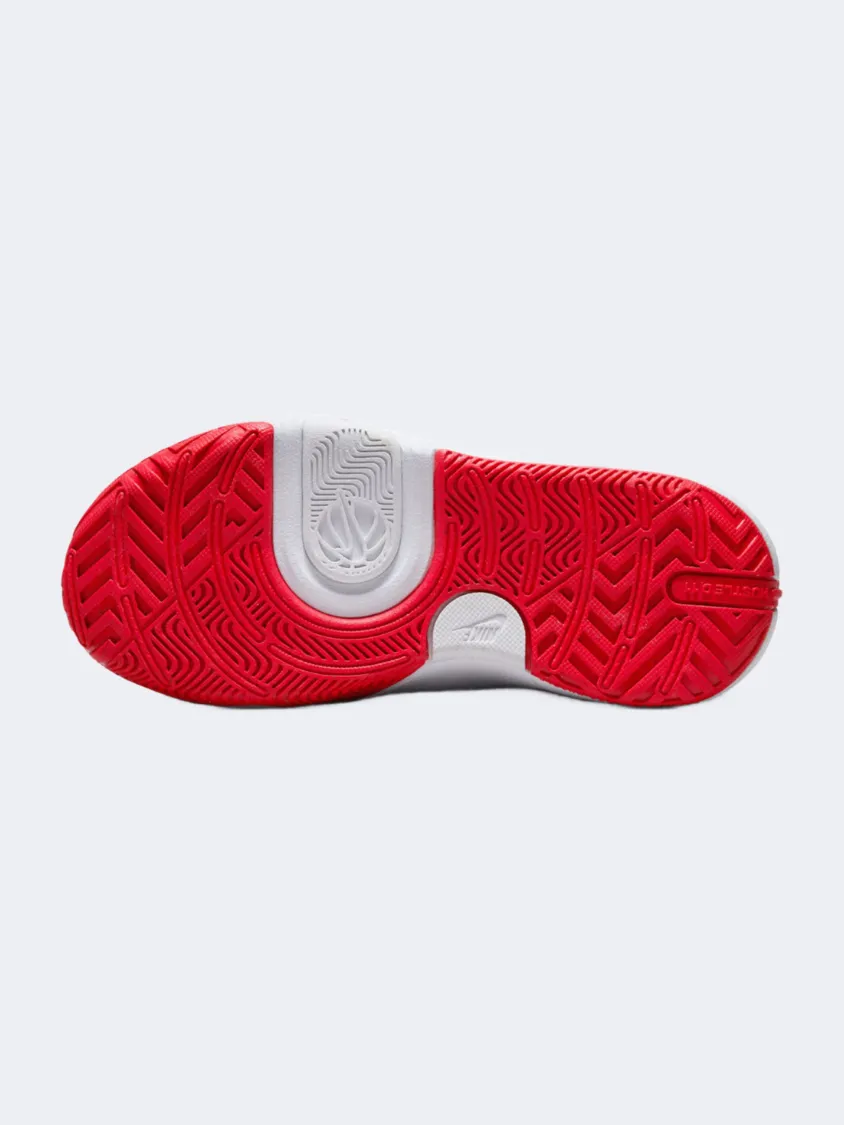 Blown Rubber Pods Nike Team Hustle D 11 Ps-Boys Basketball Shoes White