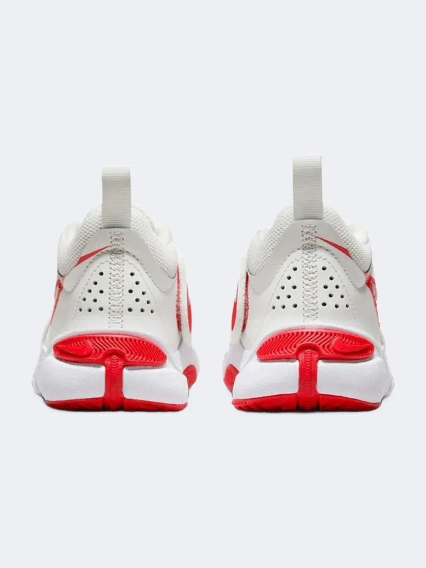 Nike Team Hustle D 11 Ps-Boys Basketball Shoes White Comfortable elasticity Long Wear