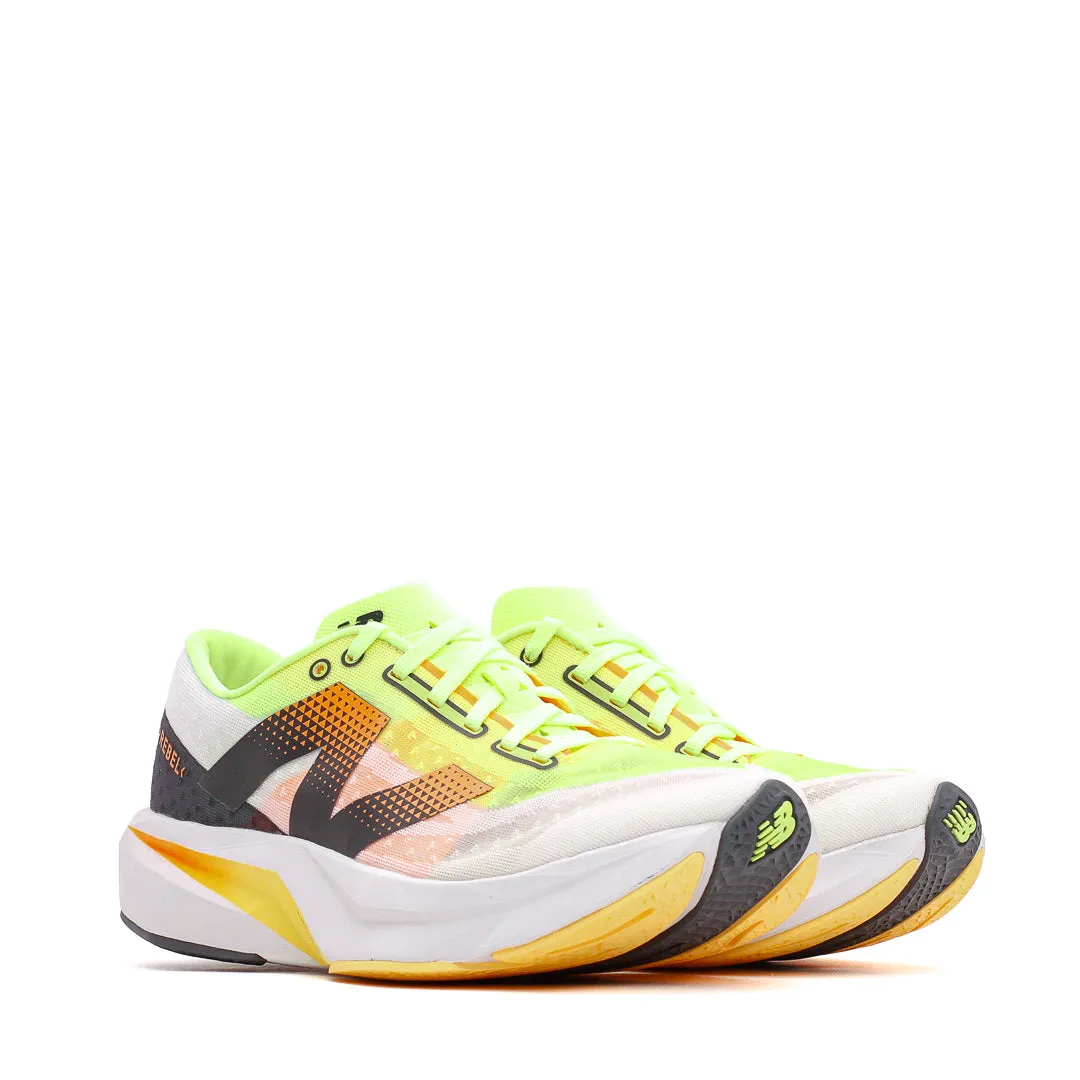New Balance Men FuelCell Rebel v4 White Lime MFCXLL4 Padded Comfort Standing Workers