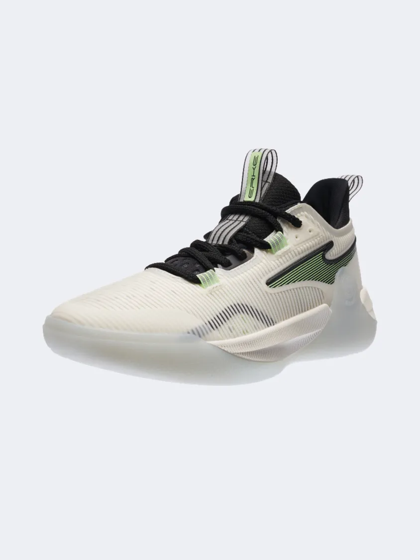 Cushioned Collar Design High-Performance Cushioning Erke  Men Basketball Shoes White/Black