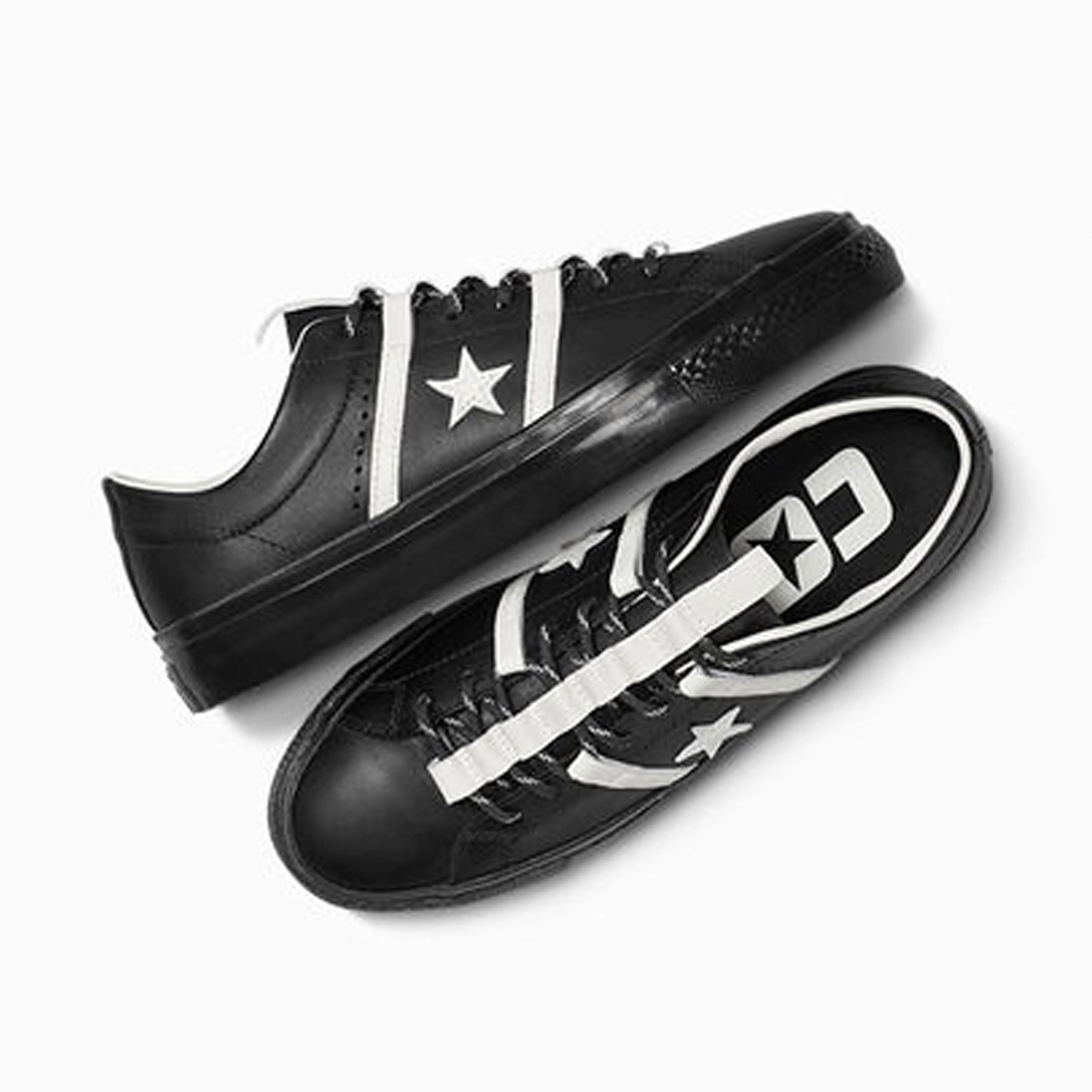 velcro Easy Turn Converse CONS X Bobby Dekeyser One Star Academy Pro Skateboarding Shoes - Black / Egret / Egret