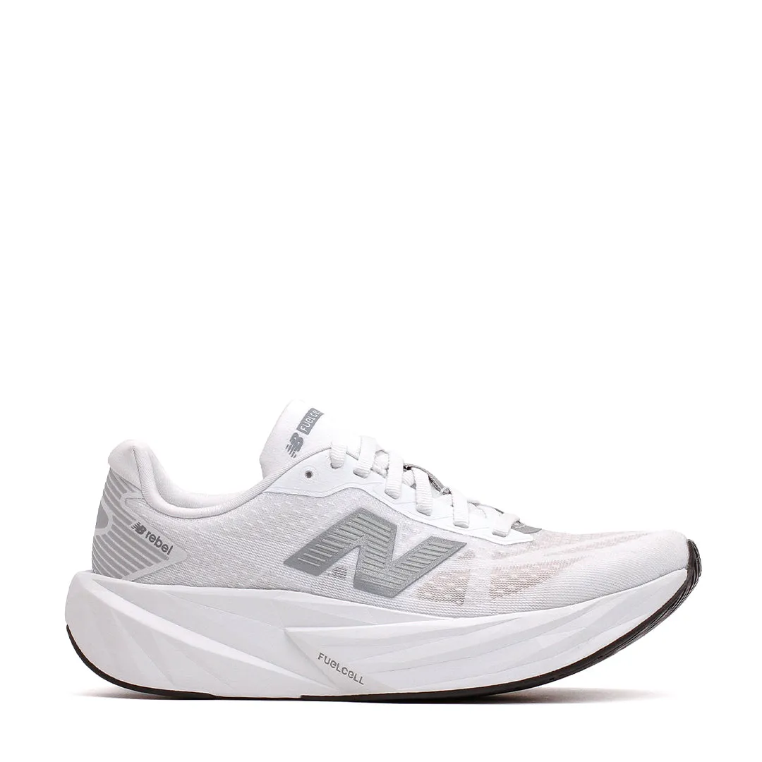 Daily Essential New Balance Women FuelCell Rebel v5 White Silver WFCXLM5