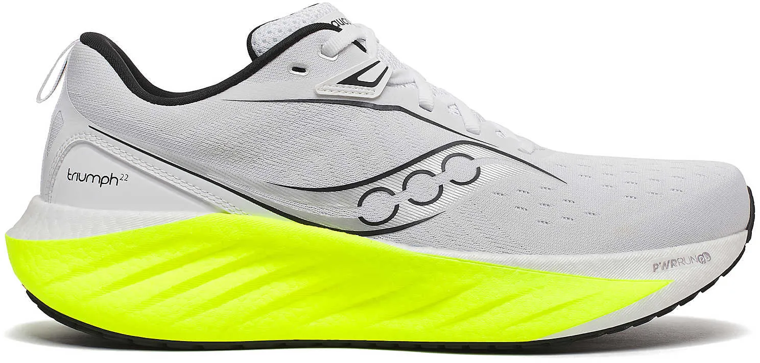 Soft Land Saucony Triumph 22 Mens Running Shoes - White