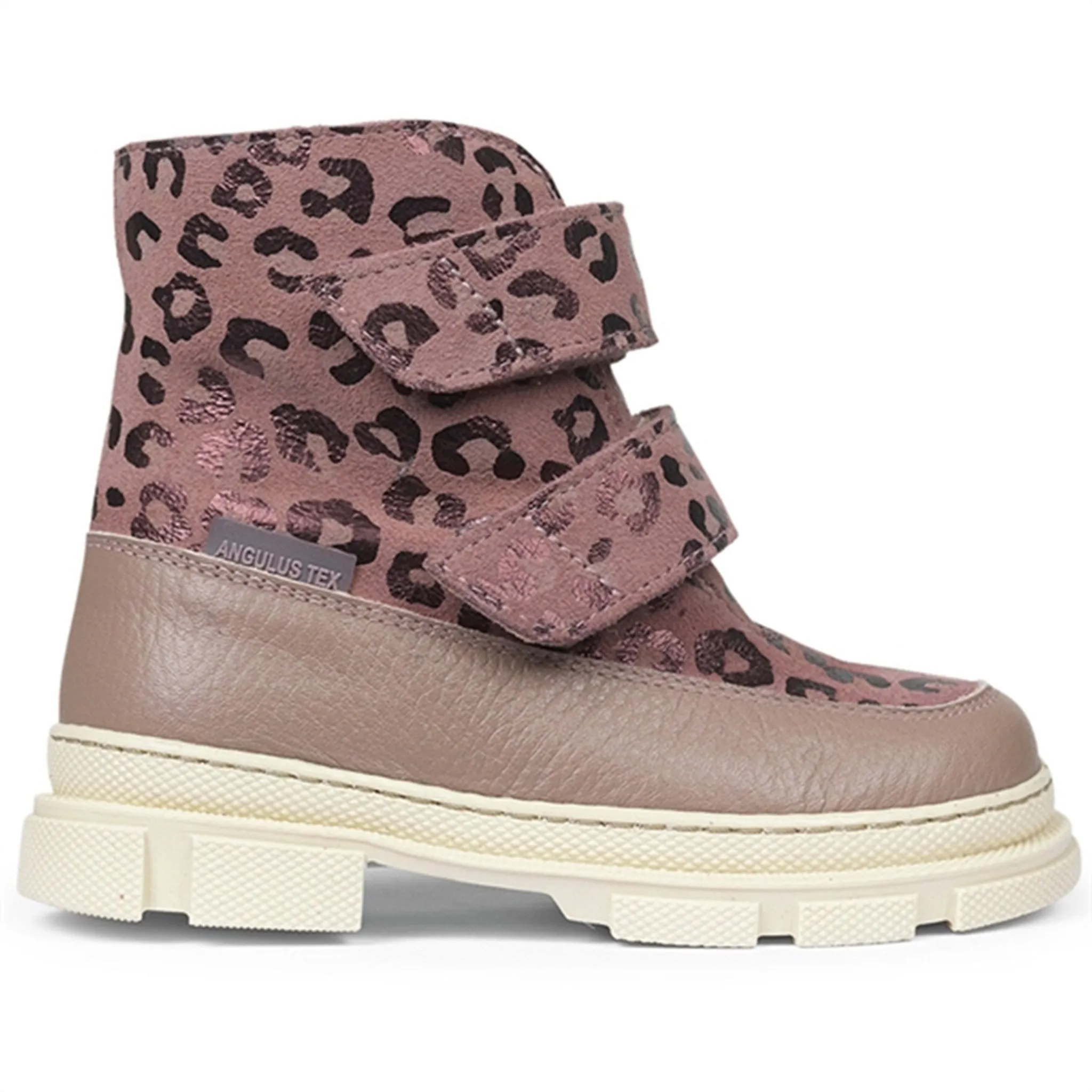 Angulus Tex-Boots w Velcro and Wool Lining Rose/Rose Leo Snow Winter Hiking Boots Mountain