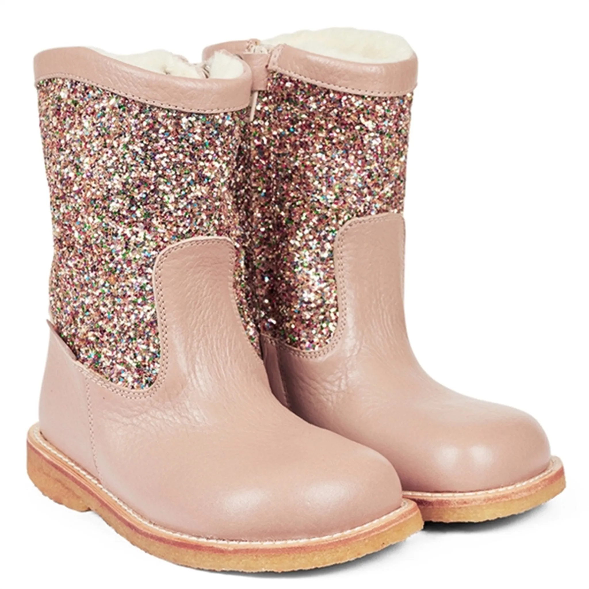Snow Warm Feet Boots Angulus Tex Boots With Zipper Make Up/Multi Glitter
