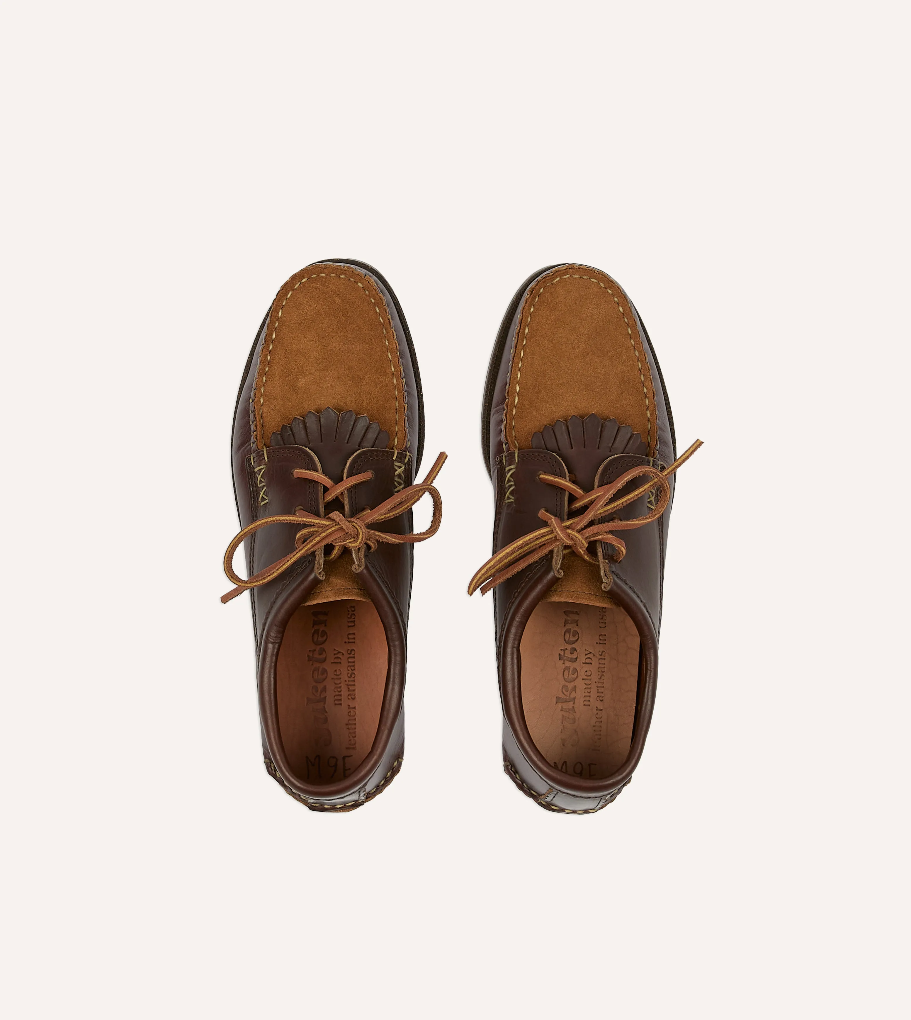 Celebrity Vibe Molded Insole Yuketen Brown Kiltie Blucher with Camp Sole