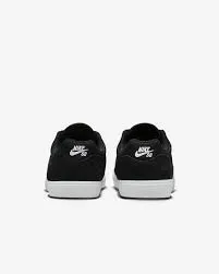 Sleek Finish Easy Step Nike SB Malor Shoes - Black/White-Black-White