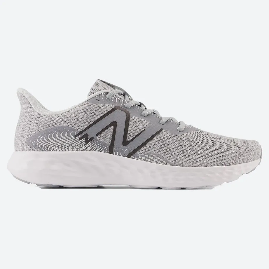 Men's Wide Fit New Balance 411V3 Running Sneakers Shine Silver Road Long