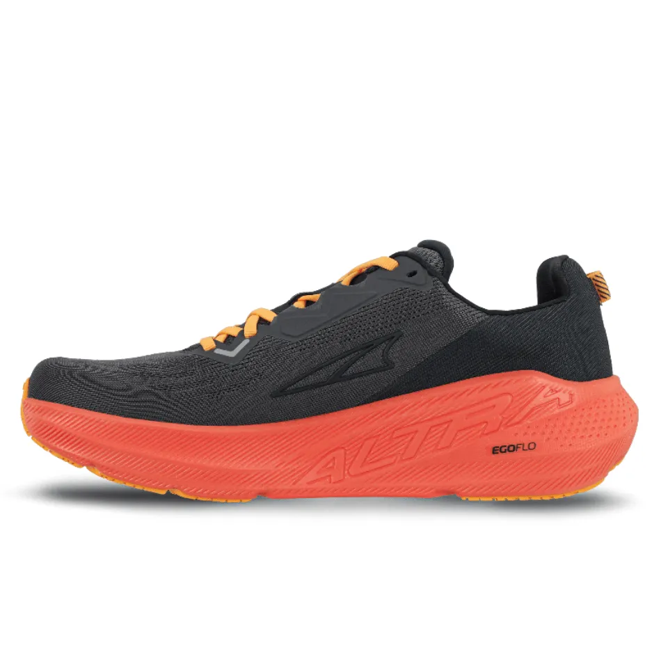 Comfort Shock Absorption Altra Men's FWD Via Running Shoes in Black/Orange SS25