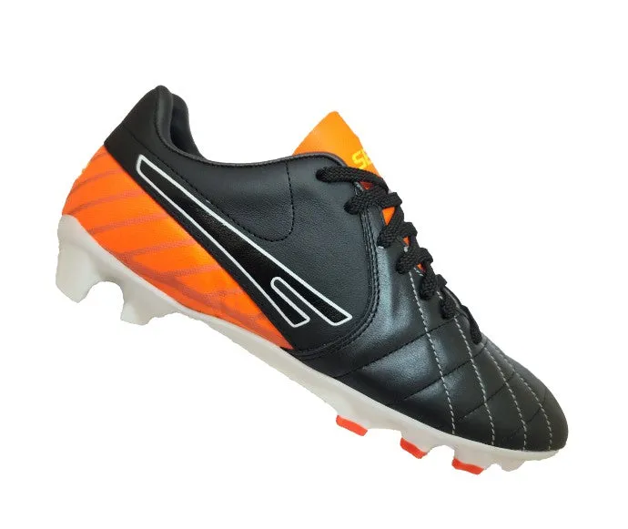 Synthetic Mesh Sega New Classic Leather Football Shoes (Black)